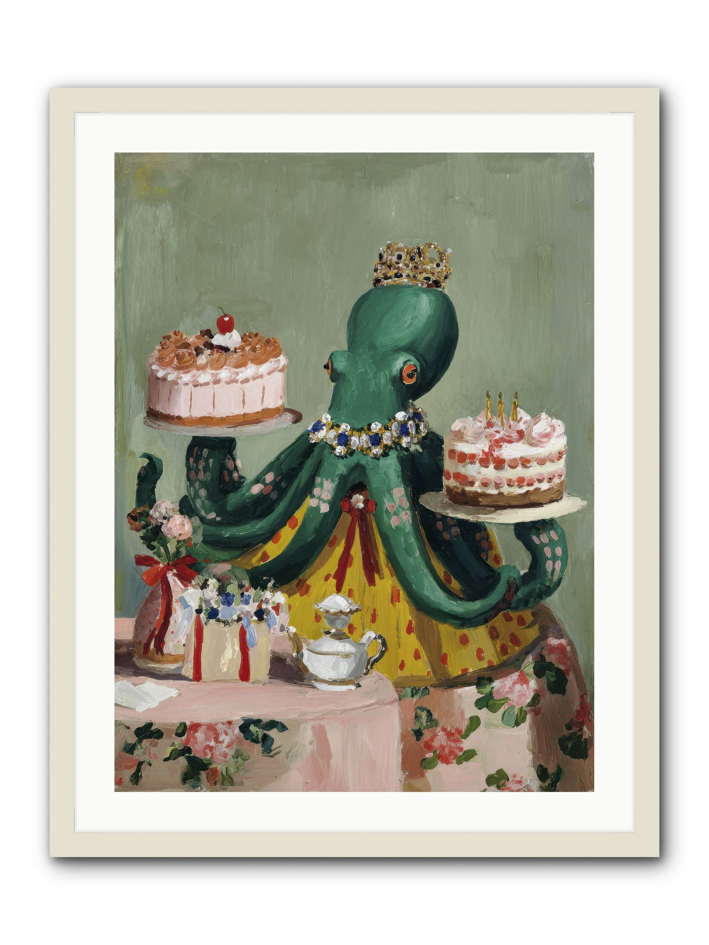 When Love Takes Form -- Framed Print - White 24x32