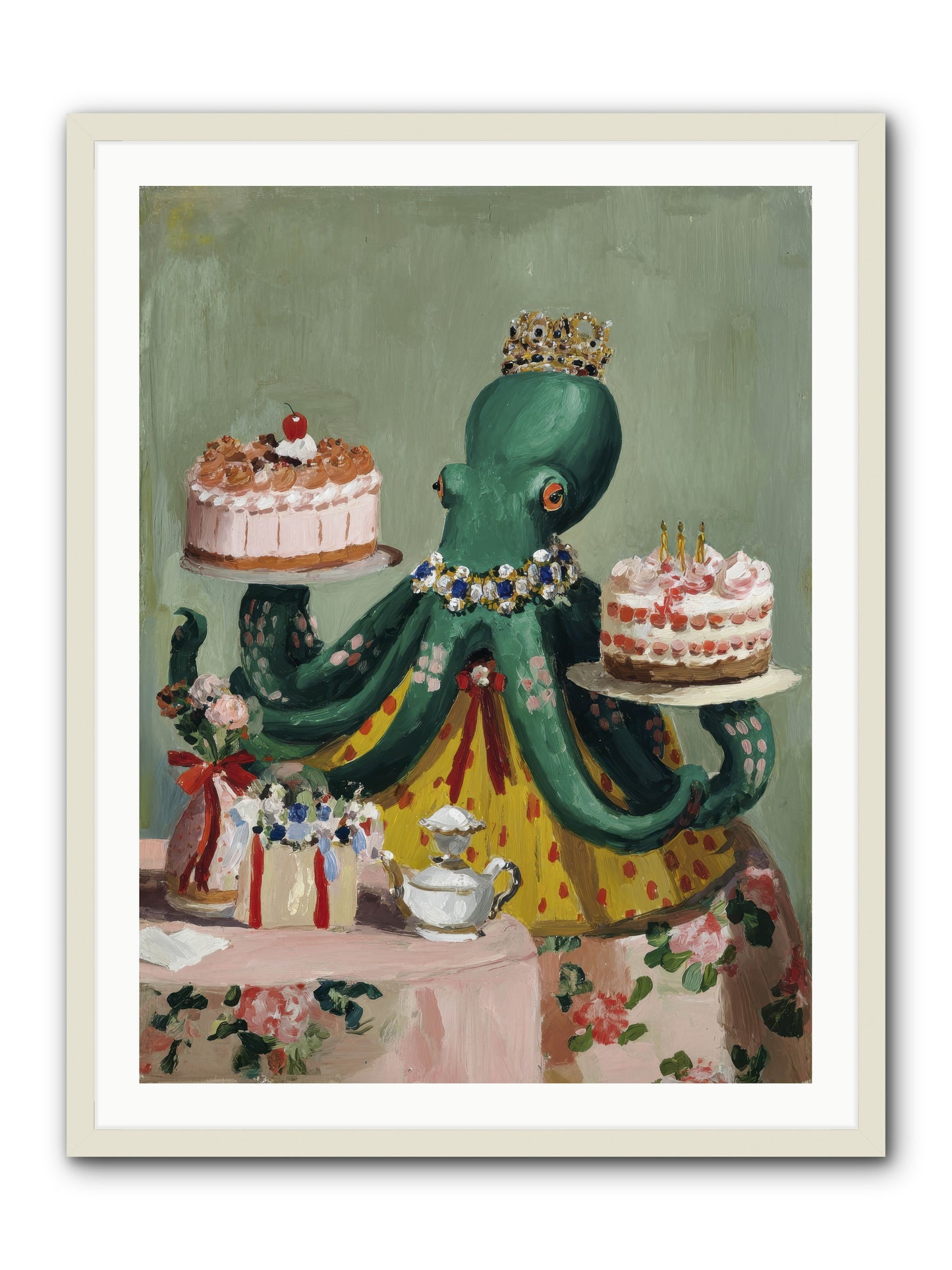 When Love Takes Form -- Framed Print - White 30x40