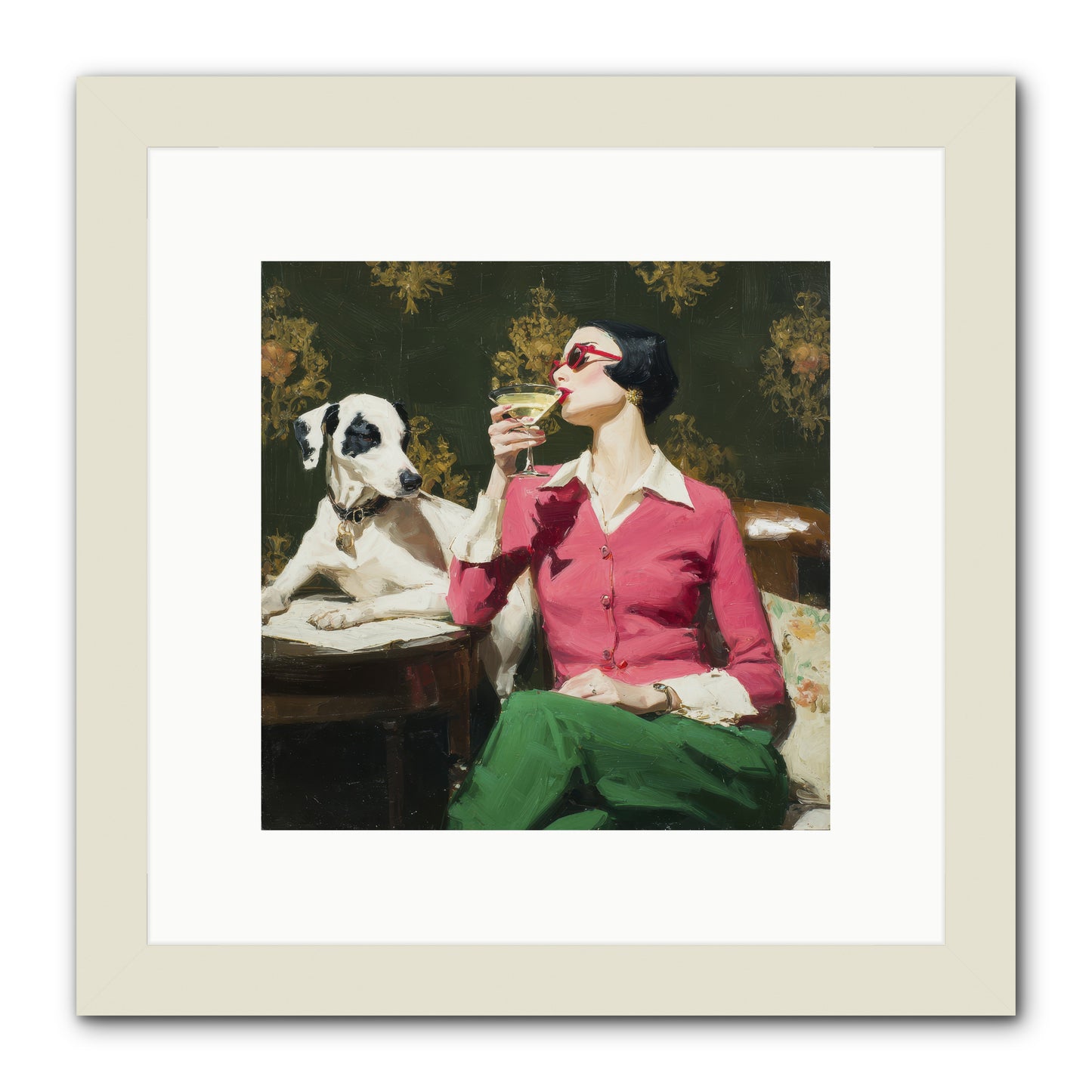 When Magnolias Bloomed -- Framed Print - White 10x10
