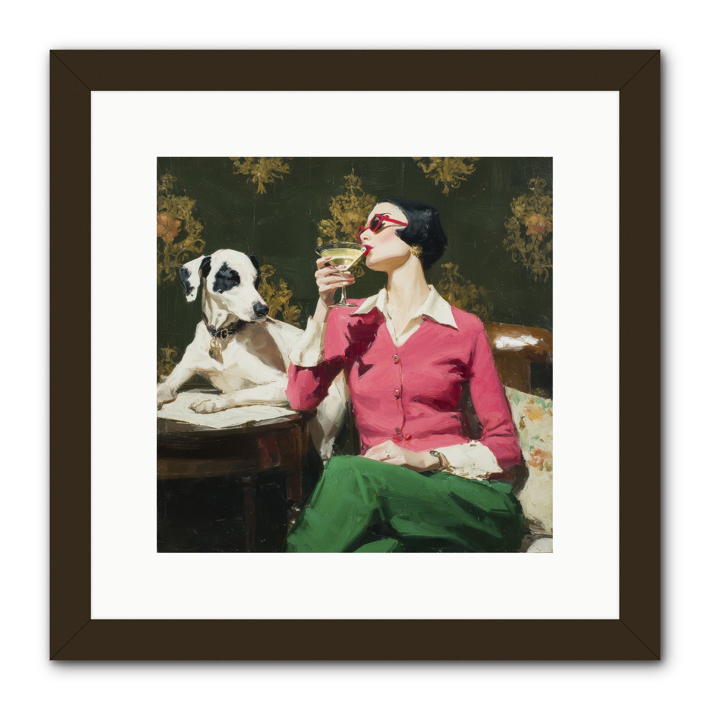 When Magnolias Bloomed -- Framed Print - Black 12x12