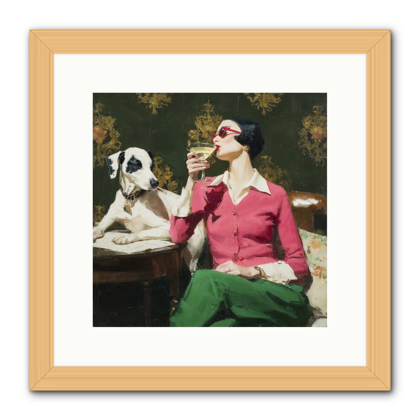 When Magnolias Bloomed -- Framed Print - Natural 12x12
