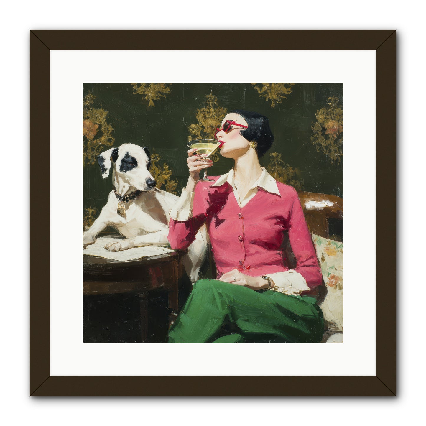 When Magnolias Bloomed -- Framed Print - Black 16x16