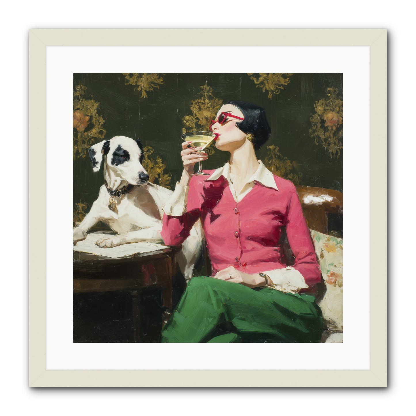 When Magnolias Bloomed -- Framed Print - White 20x20