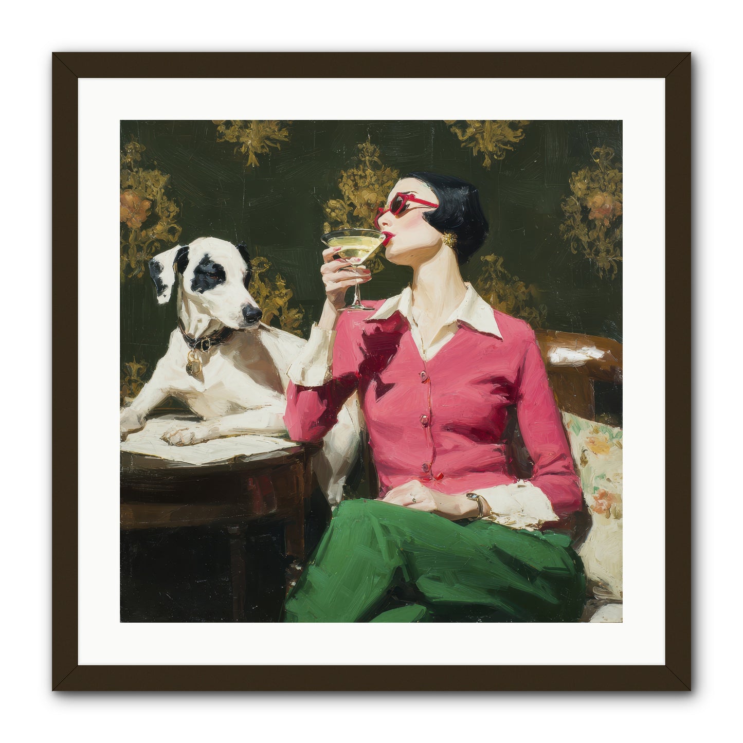 When Magnolias Bloomed -- Framed Print - Black 24x24