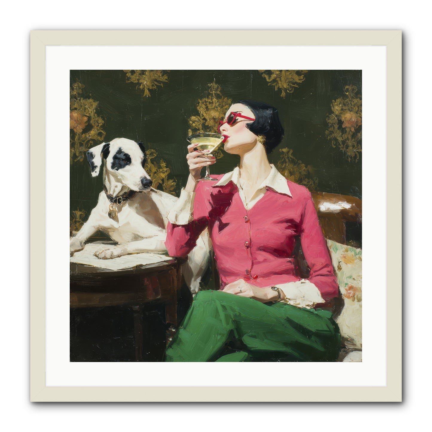 When Magnolias Bloomed -- Framed Print - White 24x24