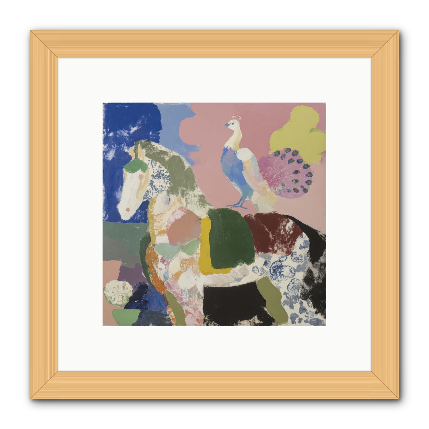 When Opposites Became Poetry -- Framed Print - Natural 10x10