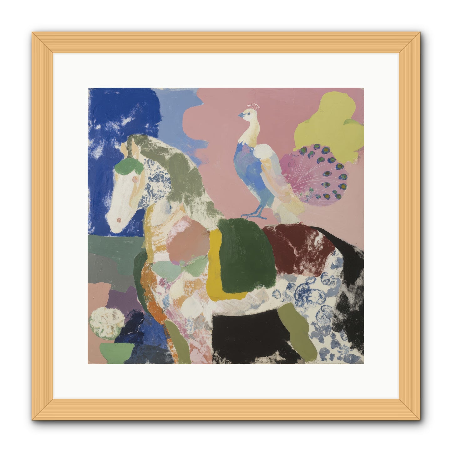 When Opposites Became Poetry -- Framed Print - Natural 16x16