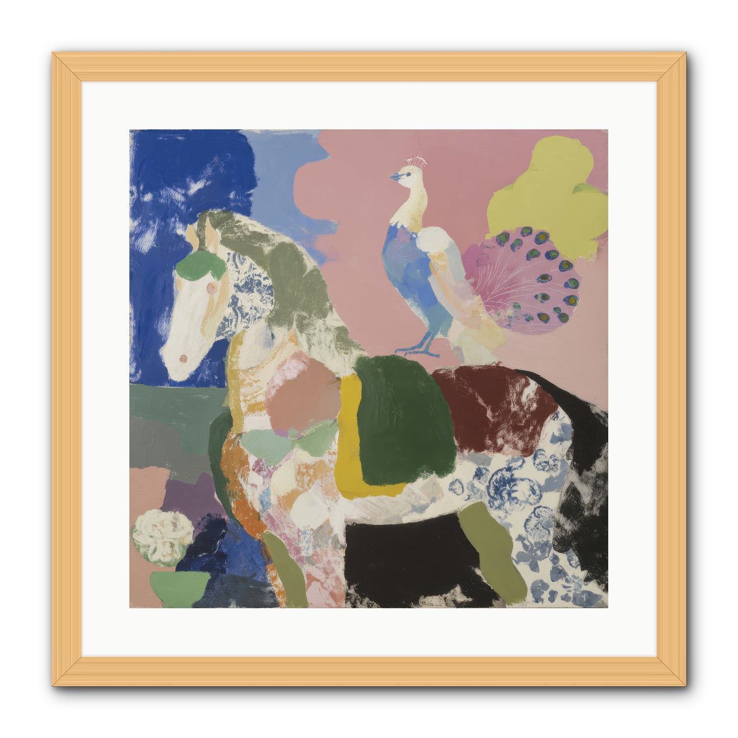 When Opposites Became Poetry -- Framed Print - Natural 20x20