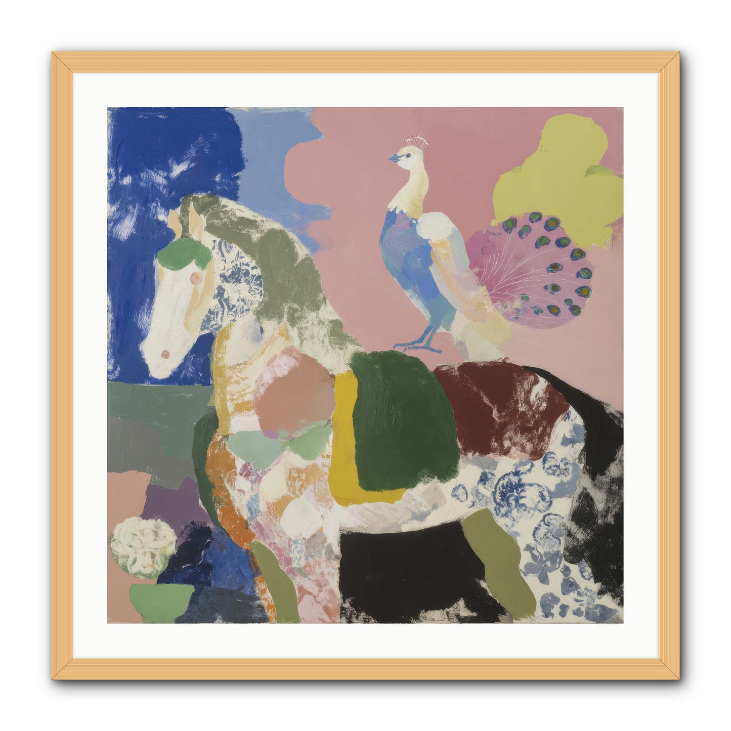 When Opposites Became Poetry -- Framed Print - Natural 30x30