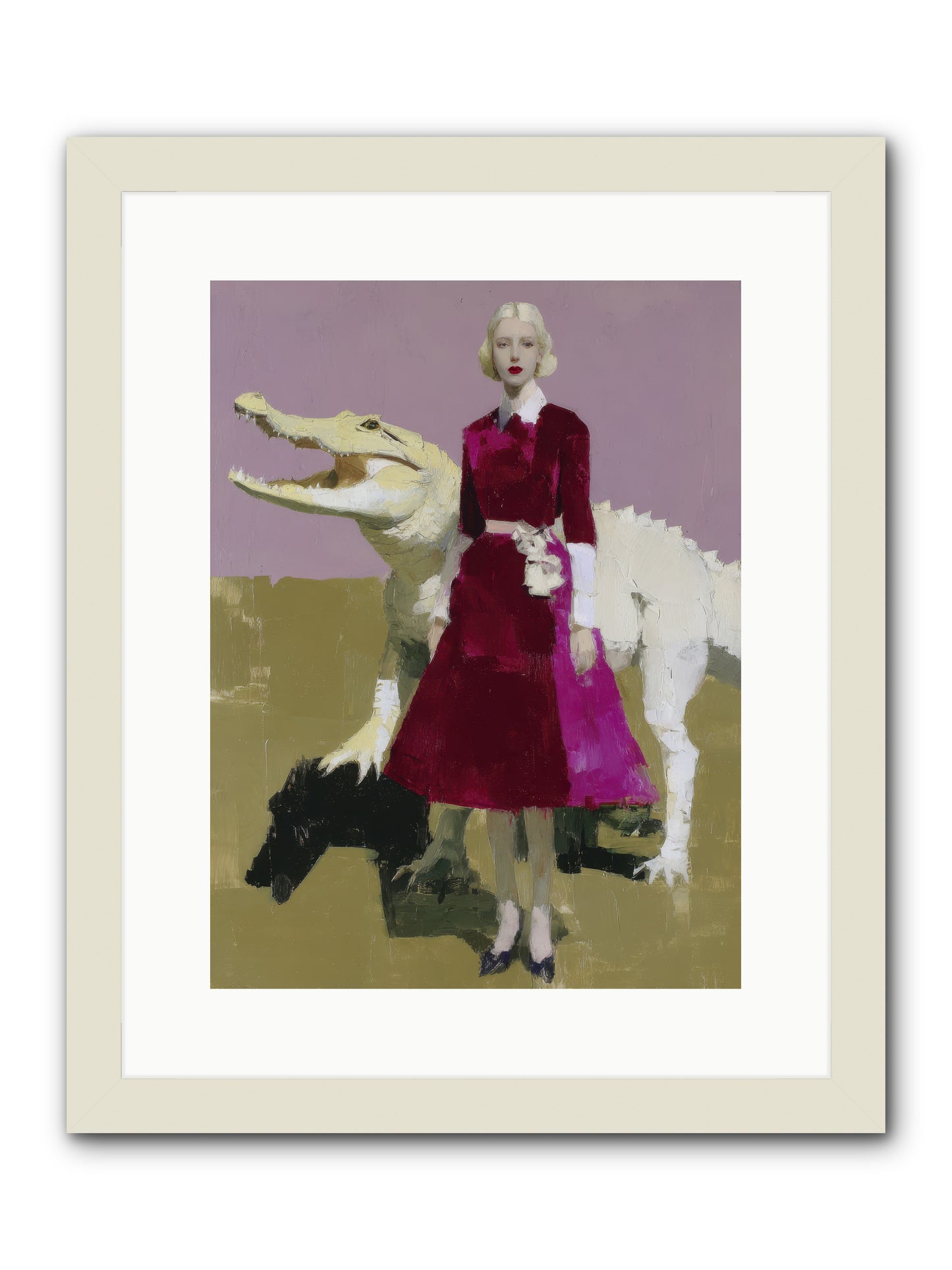 When Pearls Were Borrowed -- Framed Print - White 12x16