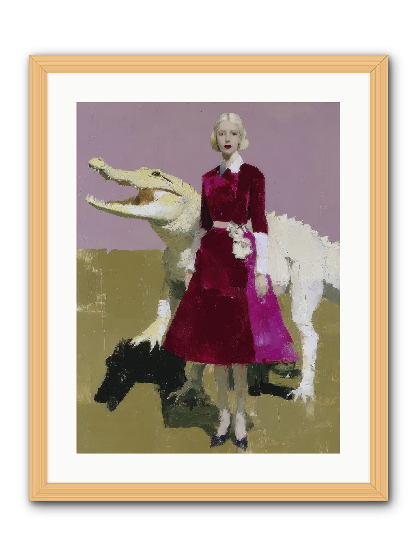 When Pearls Were Borrowed -- Framed Print - Natural 18x24