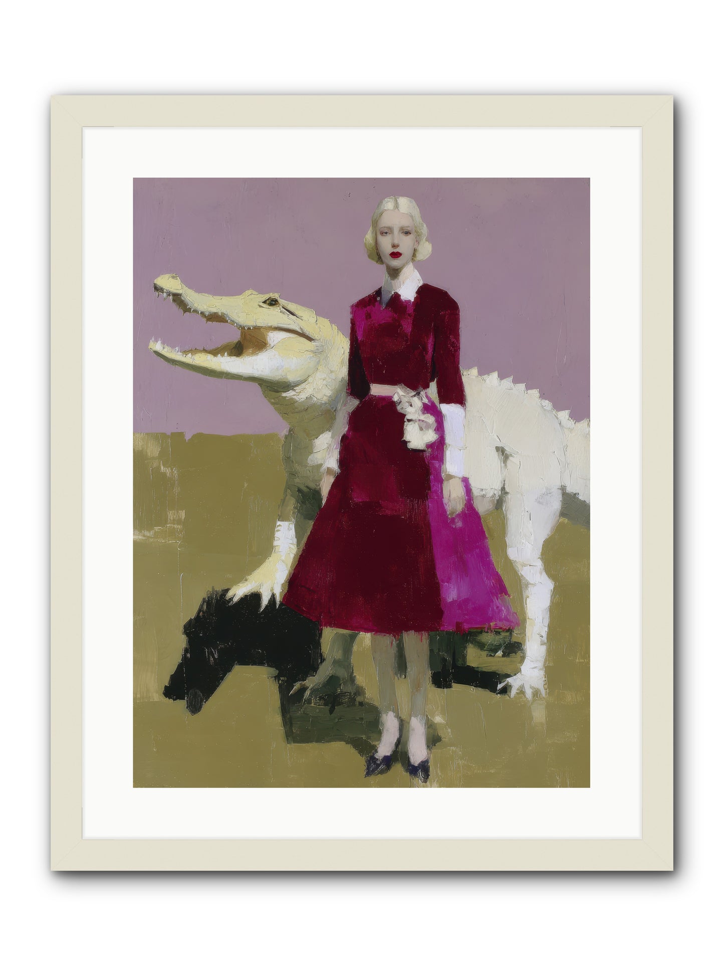 When Pearls Were Borrowed -- Framed Print - White 18x24