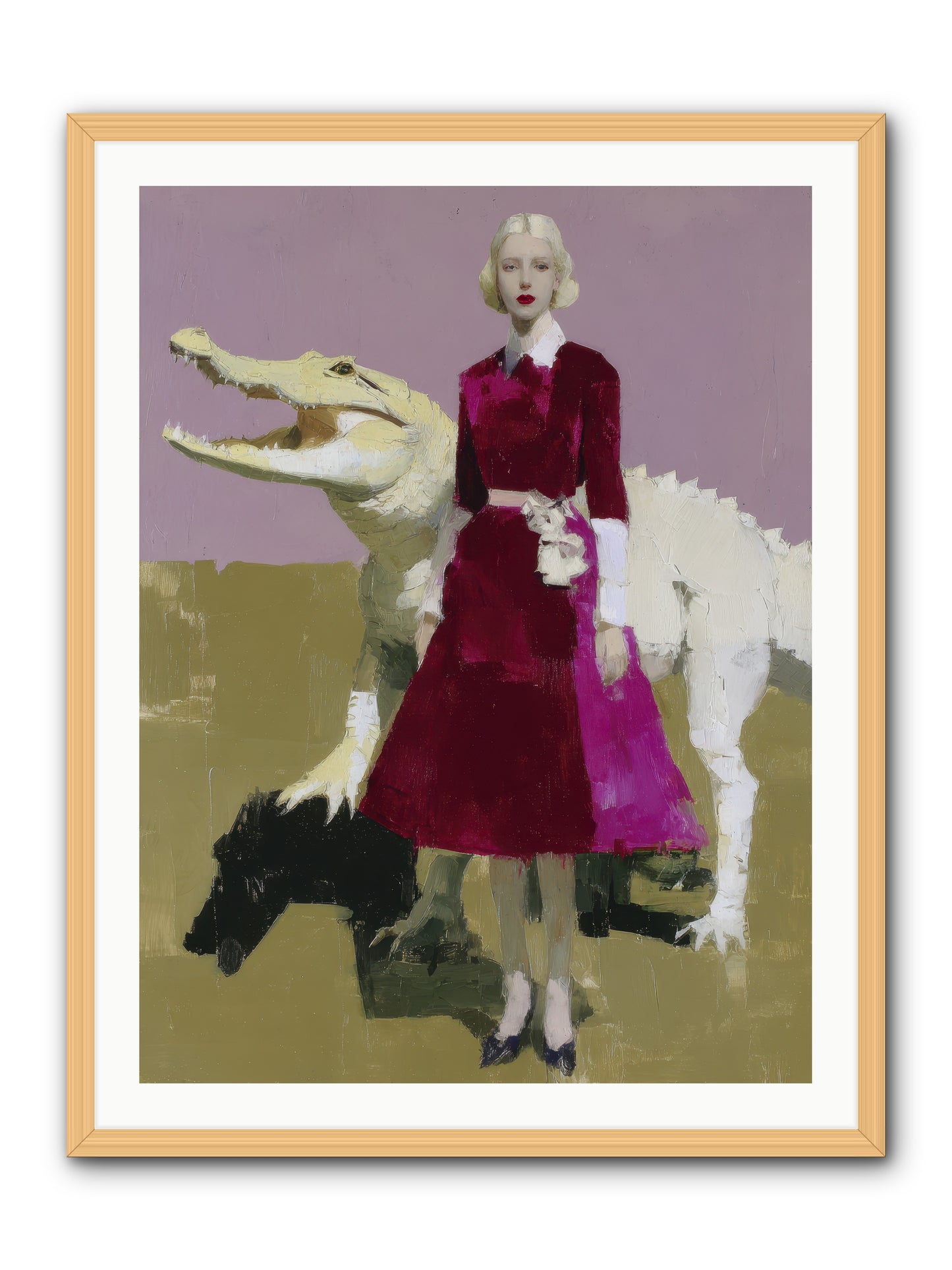 When Pearls Were Borrowed -- Framed Print - Natural 30x40
