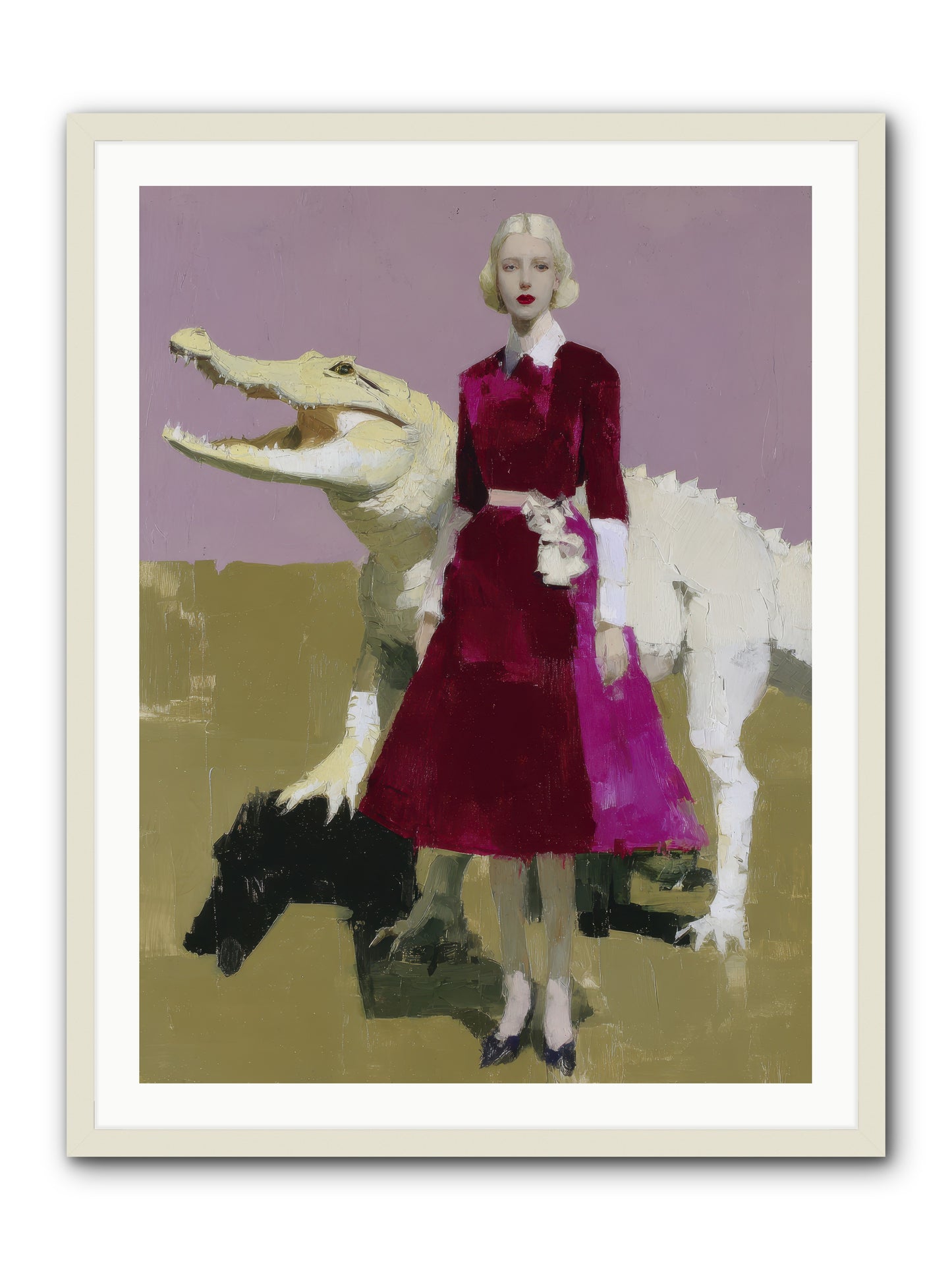 When Pearls Were Borrowed -- Framed Print - White 30x40