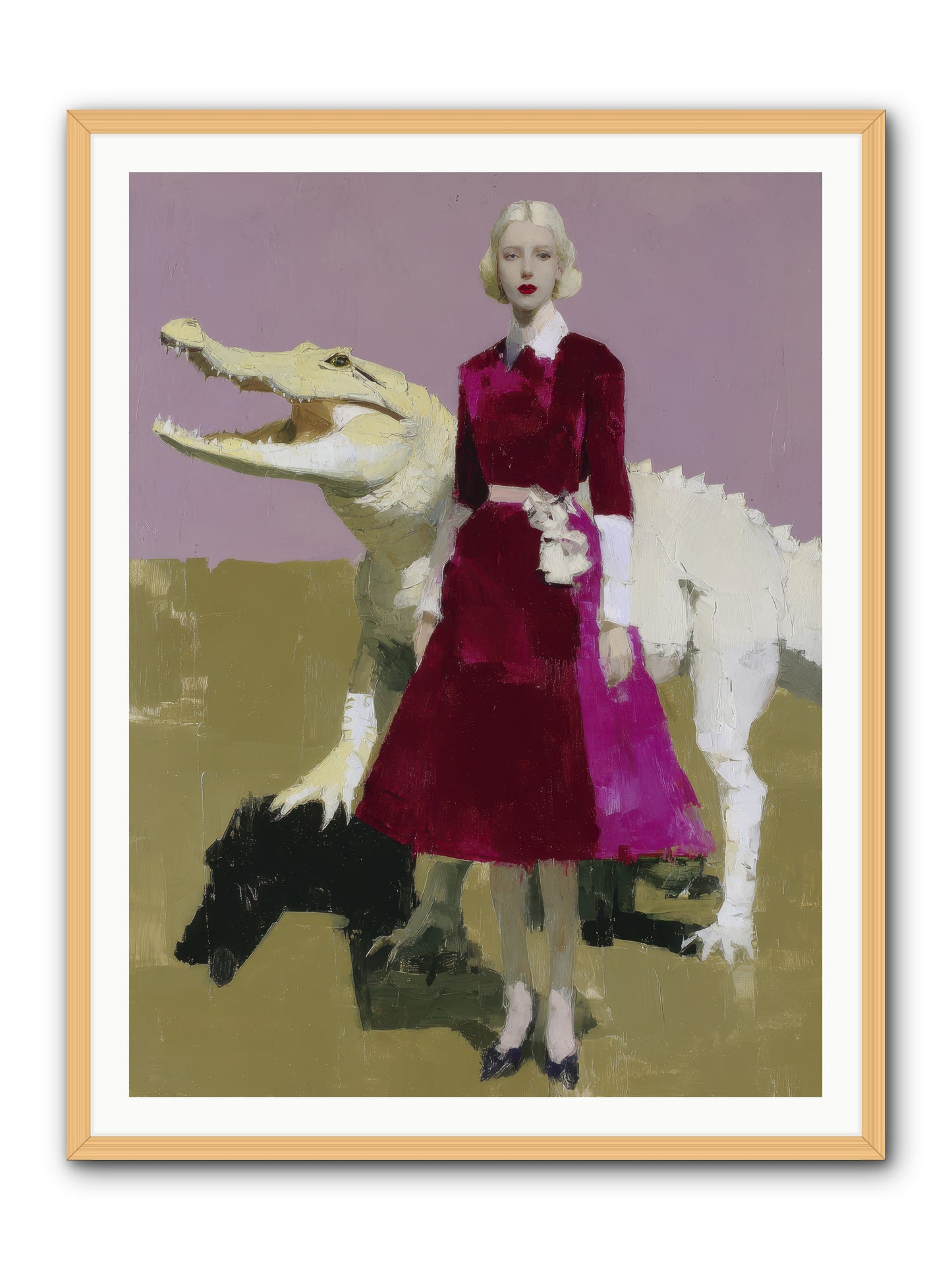 When Pearls Were Borrowed -- Framed Print - Natural 36x48
