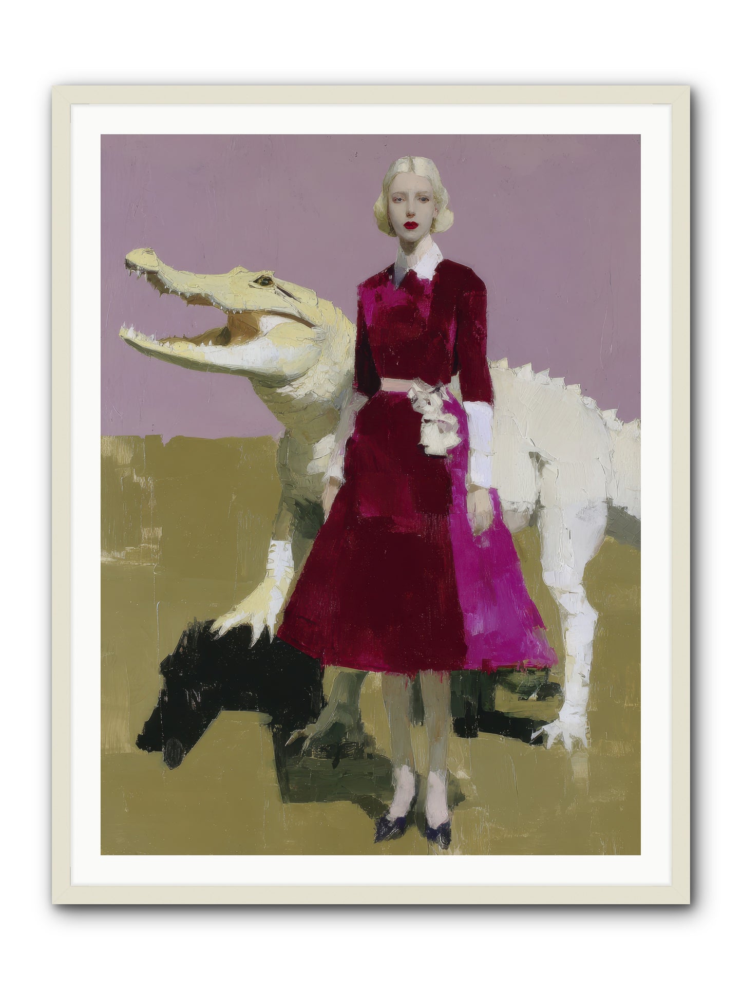 When Pearls Were Borrowed -- Framed Print - White 36x48