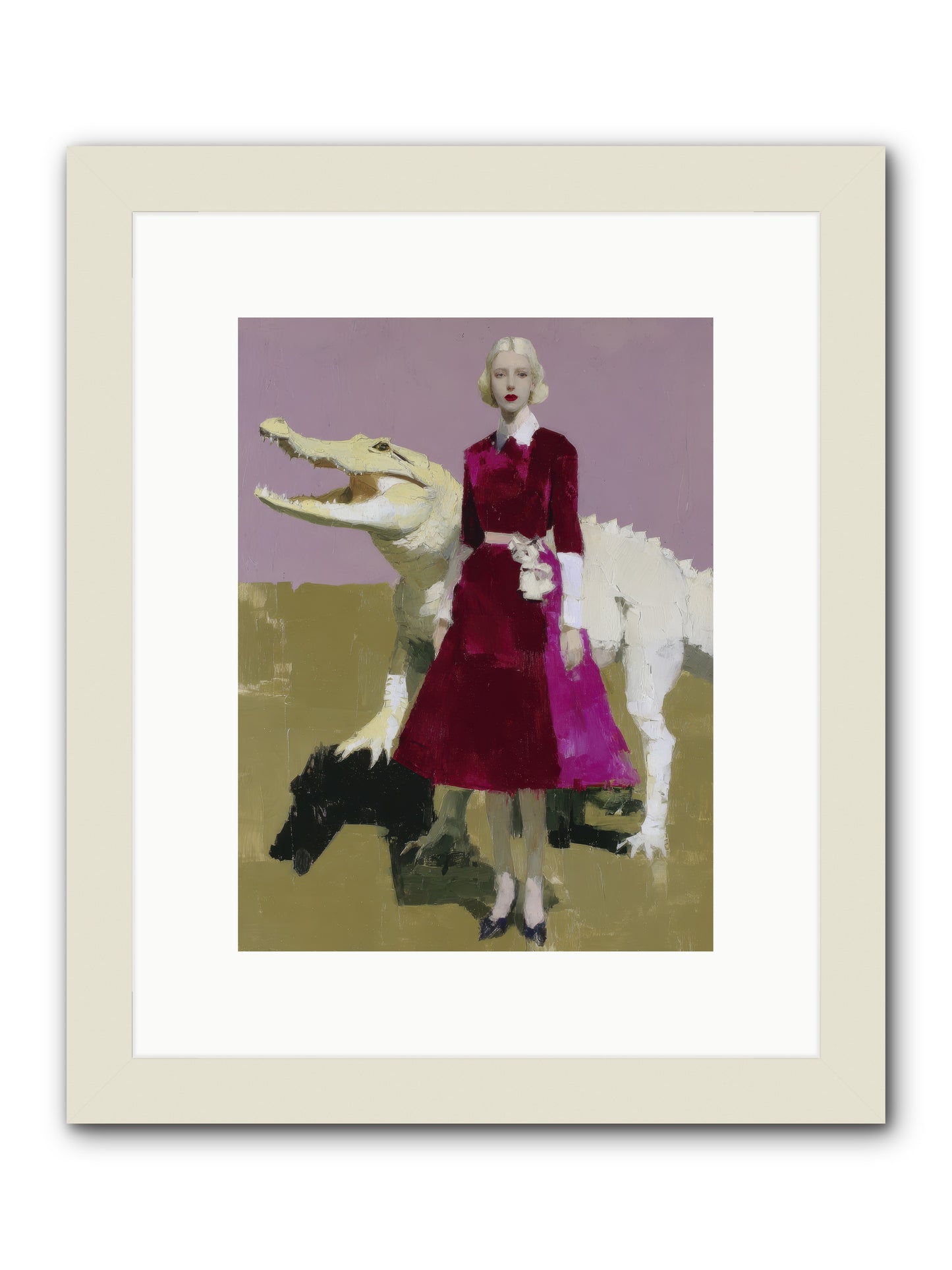 When Pearls Were Borrowed -- Framed Print - White 9x12