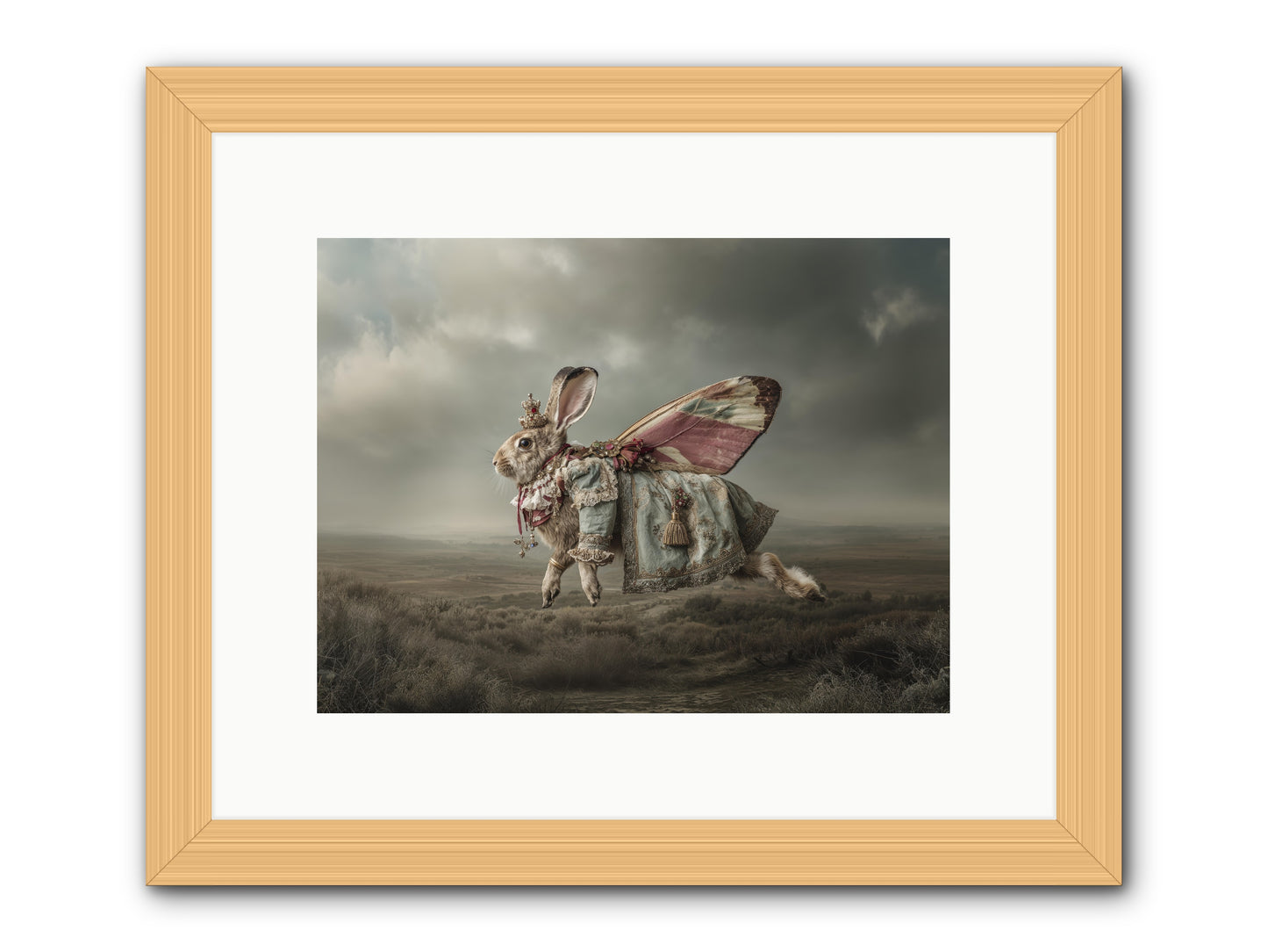 When Petals Fall Upward No.2. -- Framed Print - Natural 12x9