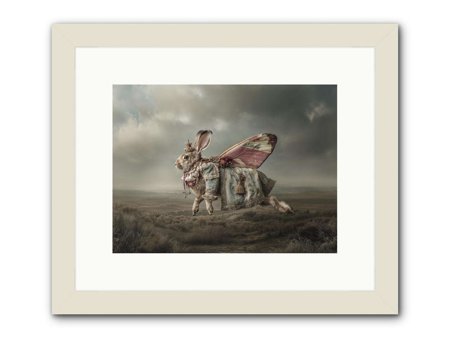 When Petals Fall Upward No.2. -- Framed Print - White 12x9