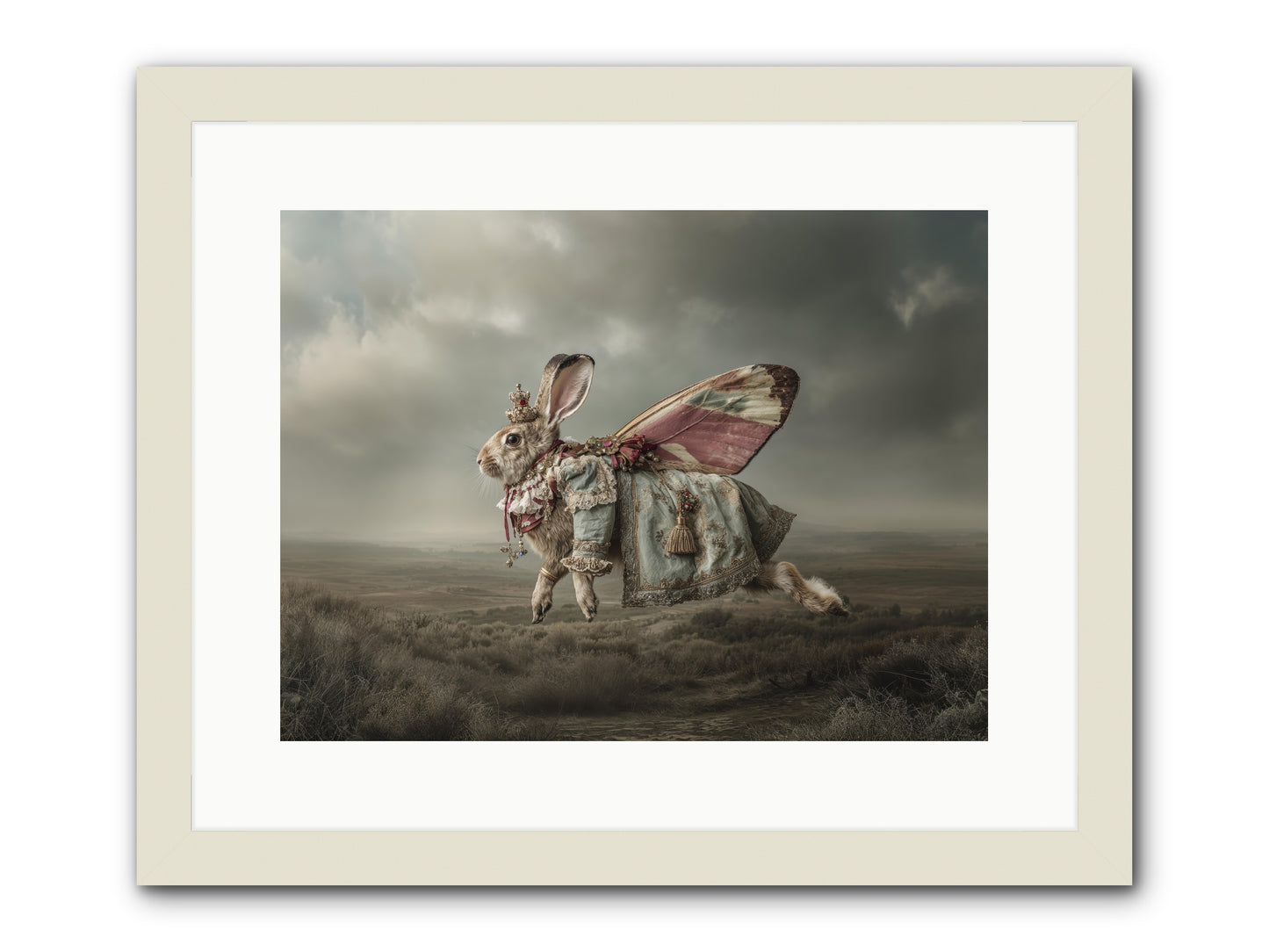 When Petals Fall Upward No.2. -- Framed Print - White 16x12