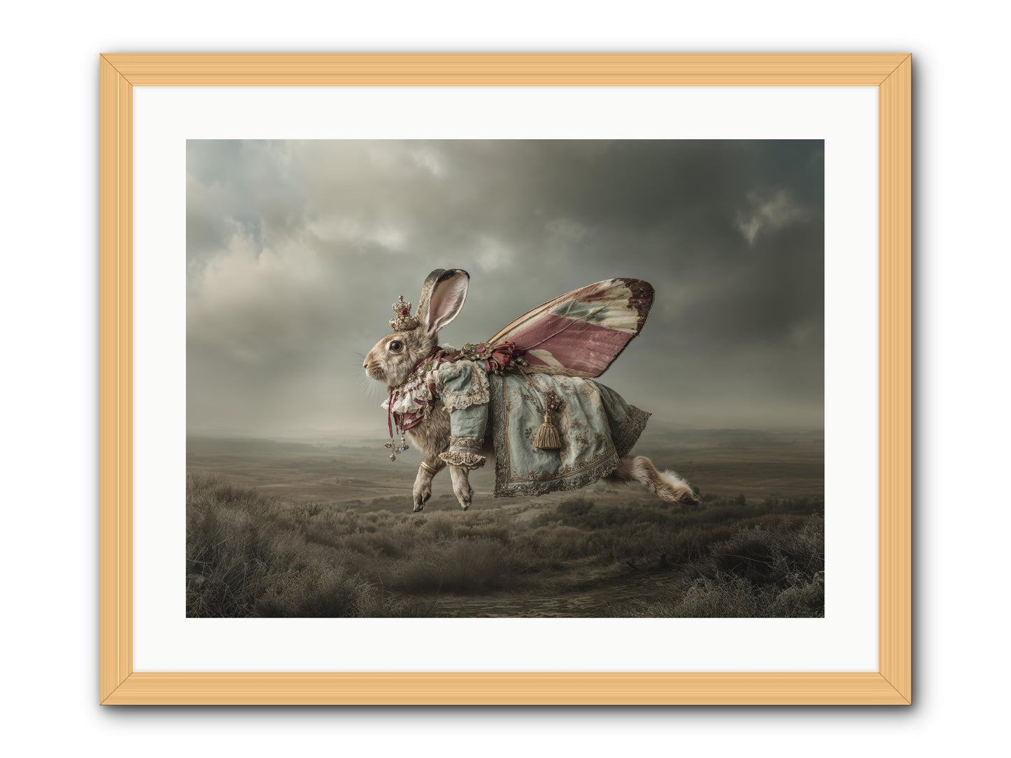 When Petals Fall Upward No.2. -- Framed Print - Natural 24x18