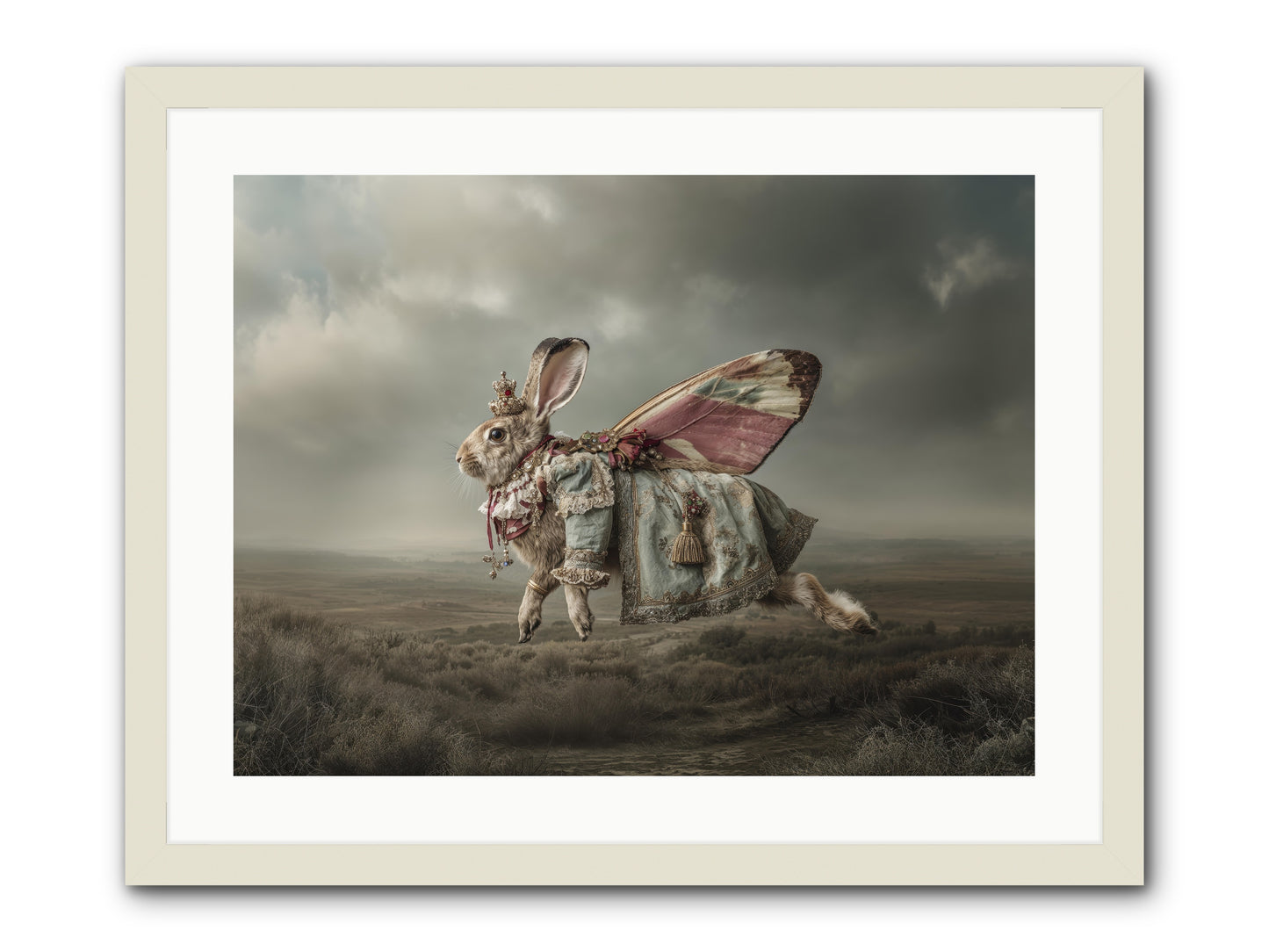 When Petals Fall Upward No.2. -- Framed Print - White 24x18