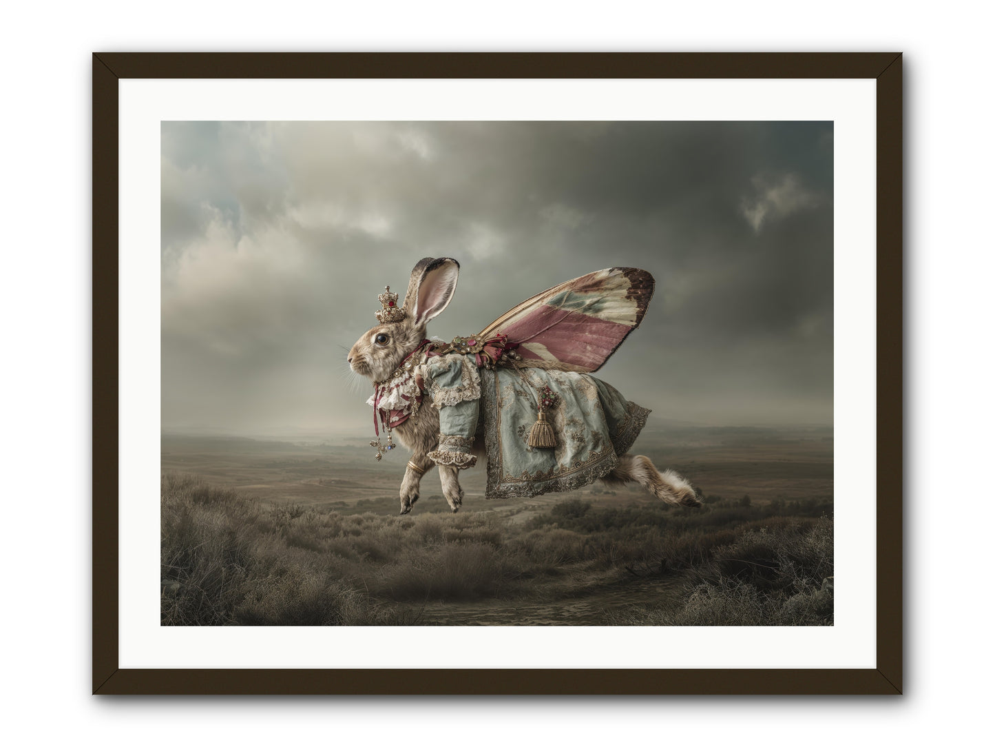 When Petals Fall Upward No.2. -- Framed Print - Black 32x24
