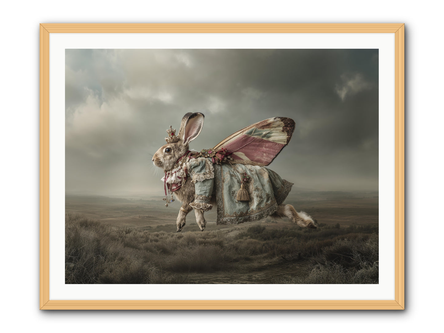 When Petals Fall Upward No.2. -- Framed Print - Natural 40x30