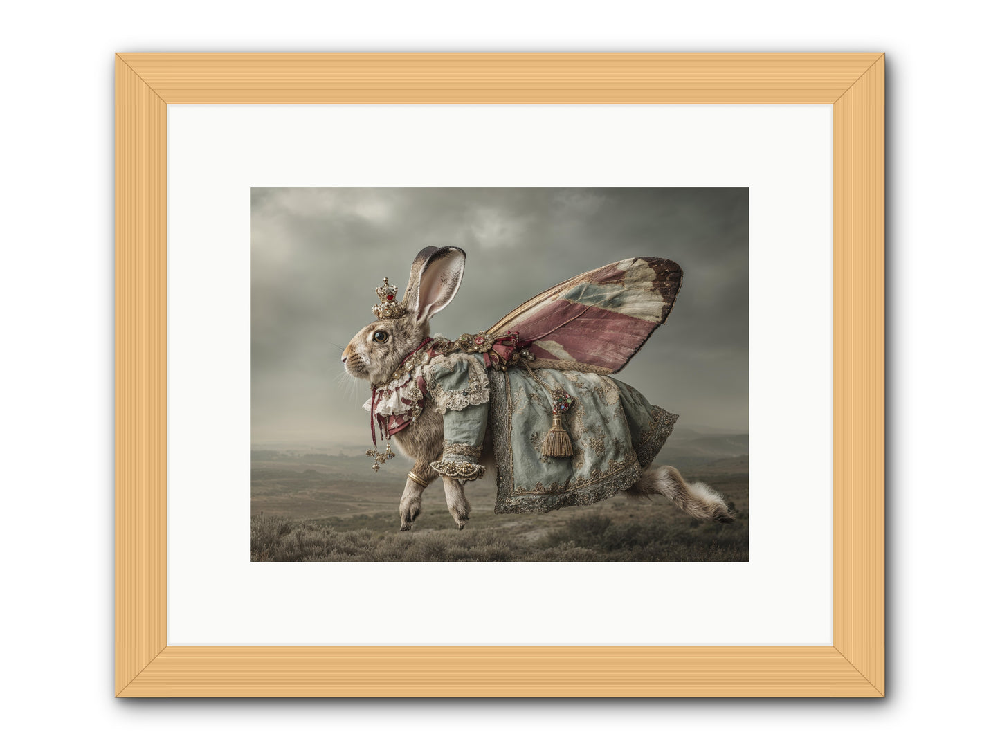 When Petals Fall Upward no.1 -- Framed Print - Natural 12x9