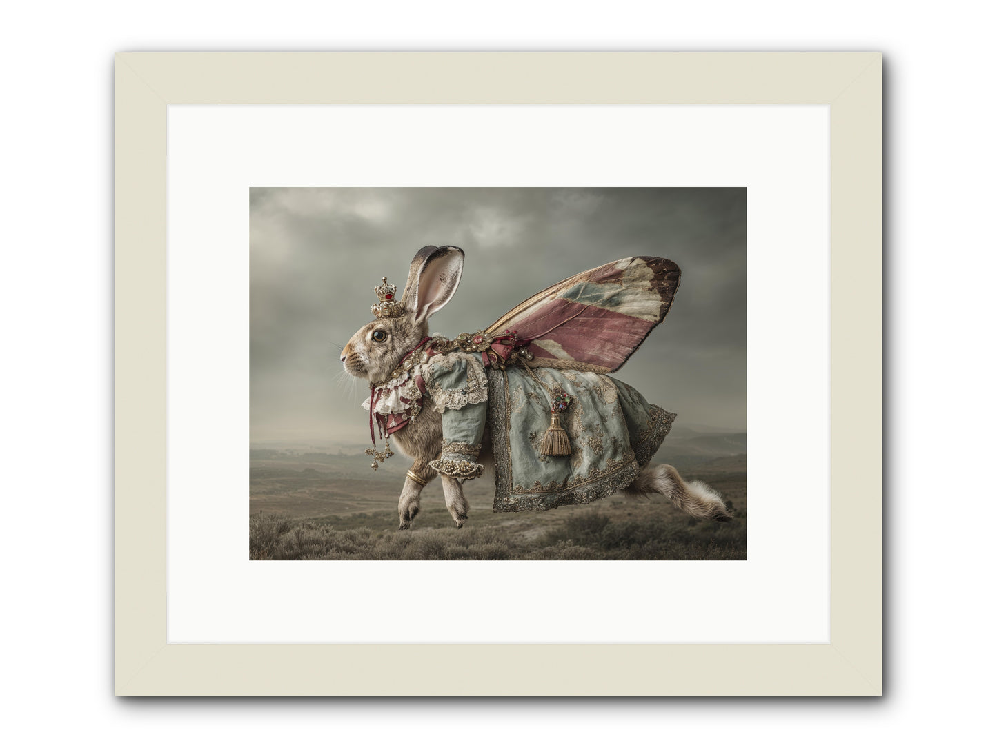 When Petals Fall Upward no.1 -- Framed Print - White 12x9