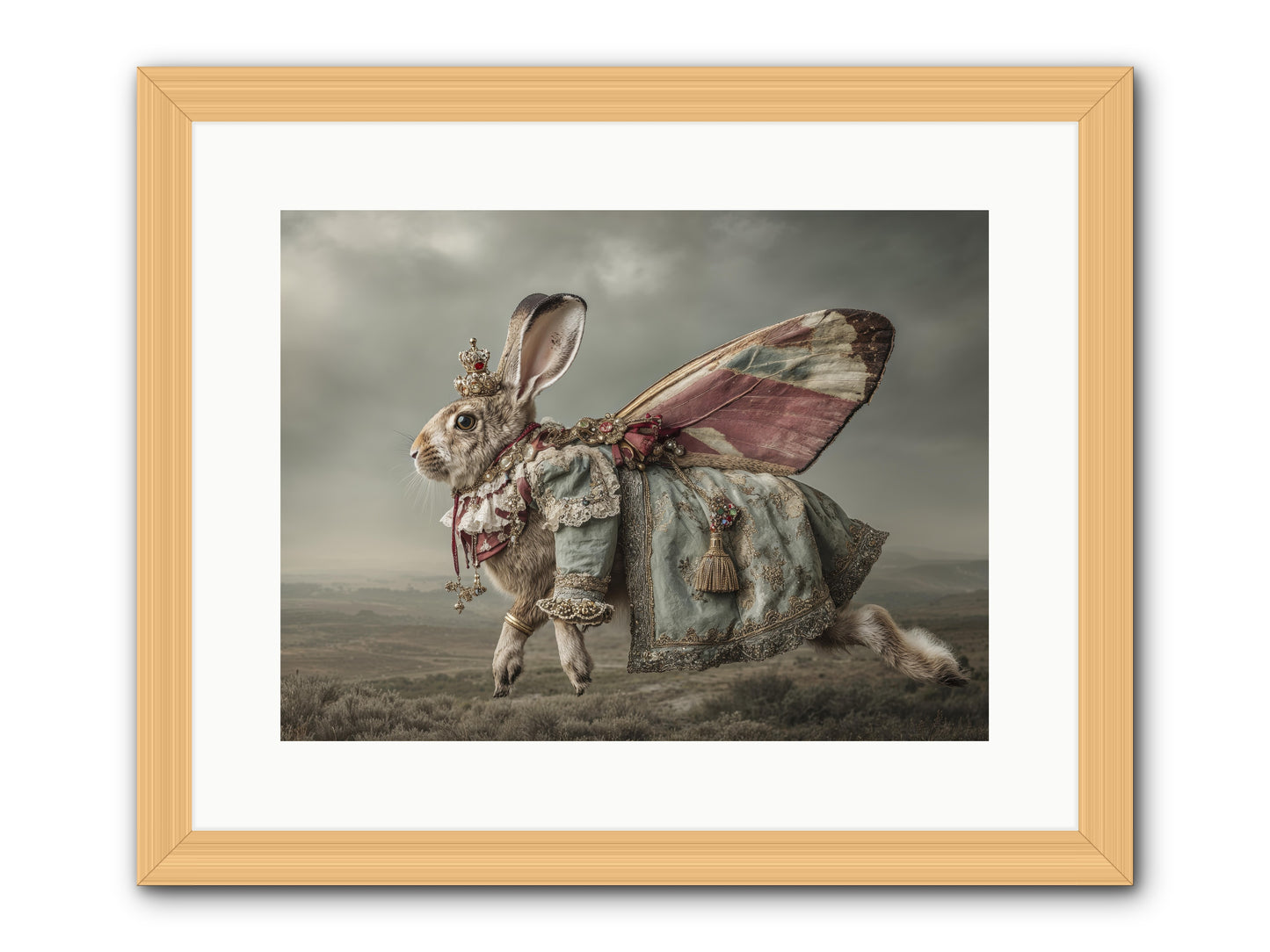 When Petals Fall Upward no.1 -- Framed Print - Natural 16x12