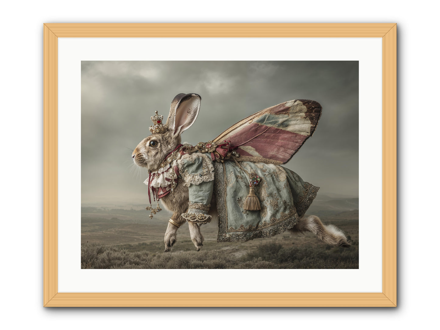 When Petals Fall Upward no.1 -- Framed Print - Natural 24x18