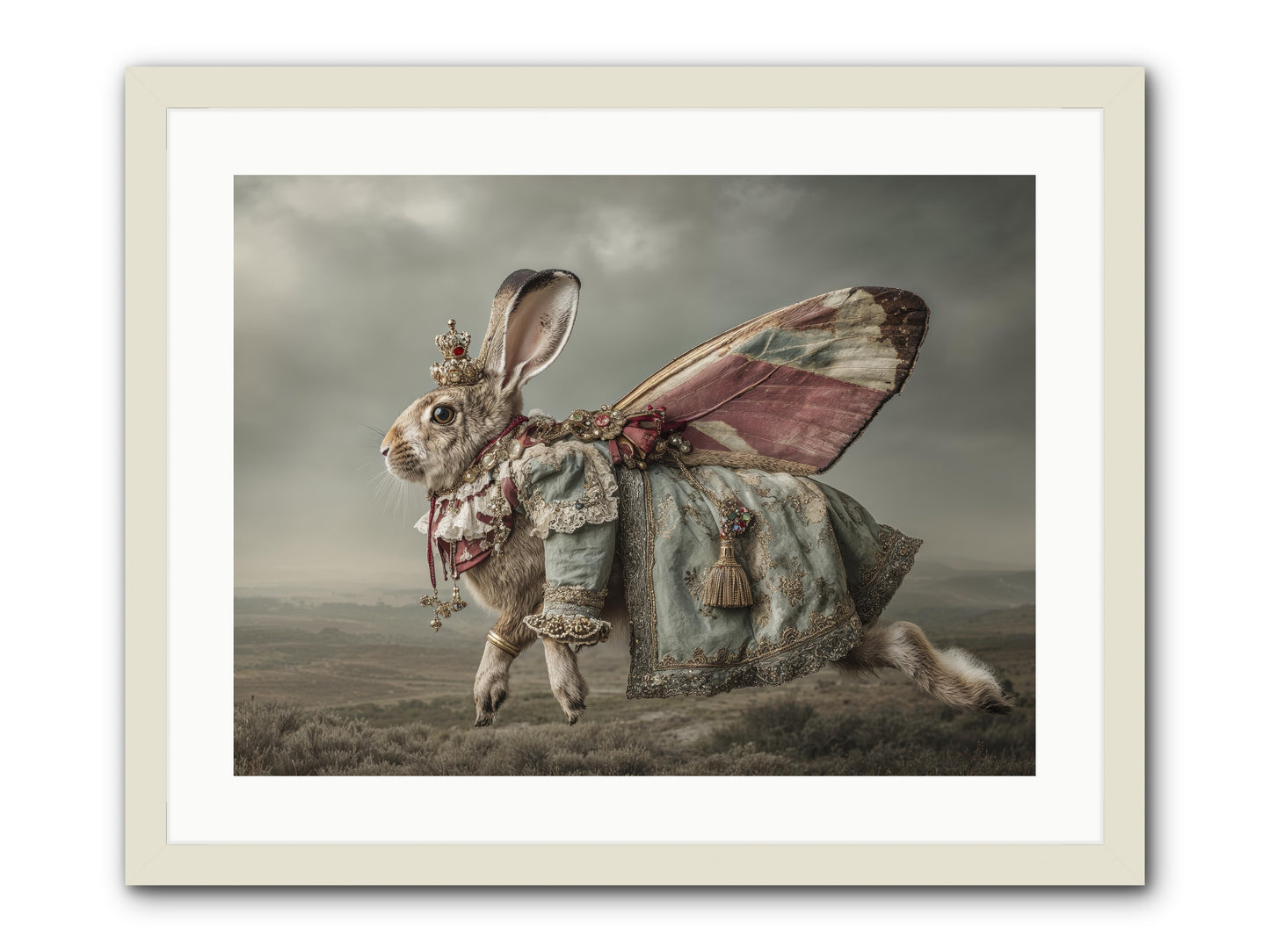 When Petals Fall Upward no.1 -- Framed Print - White 24x18