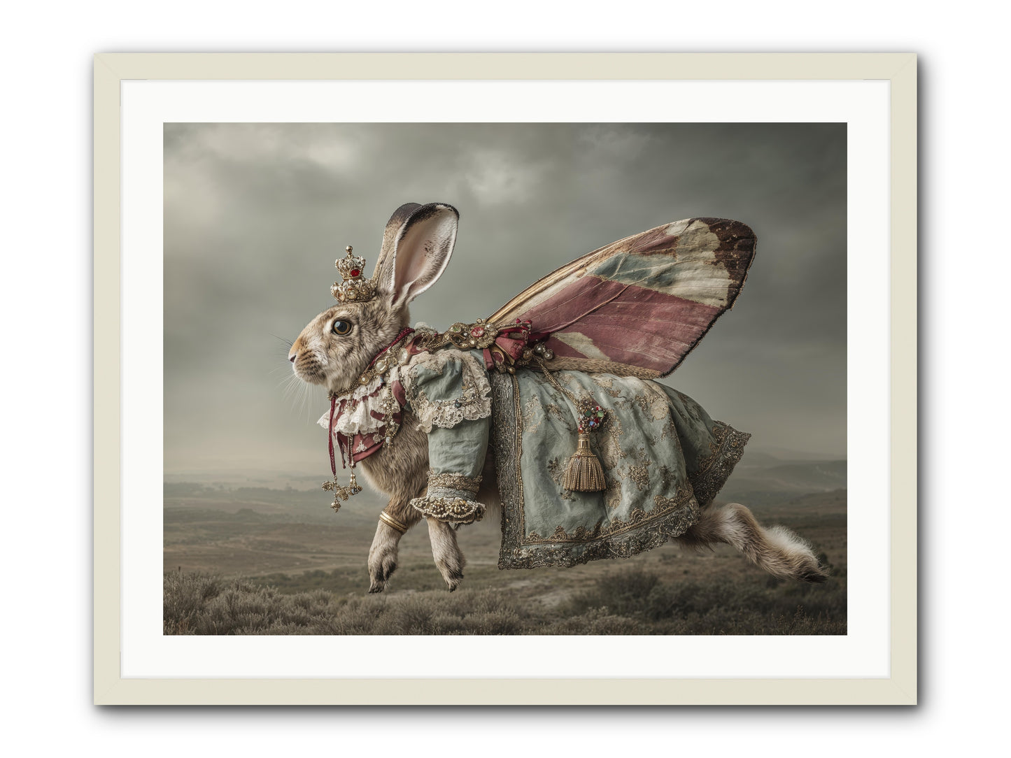 When Petals Fall Upward no.1 -- Framed Print - White 32x24