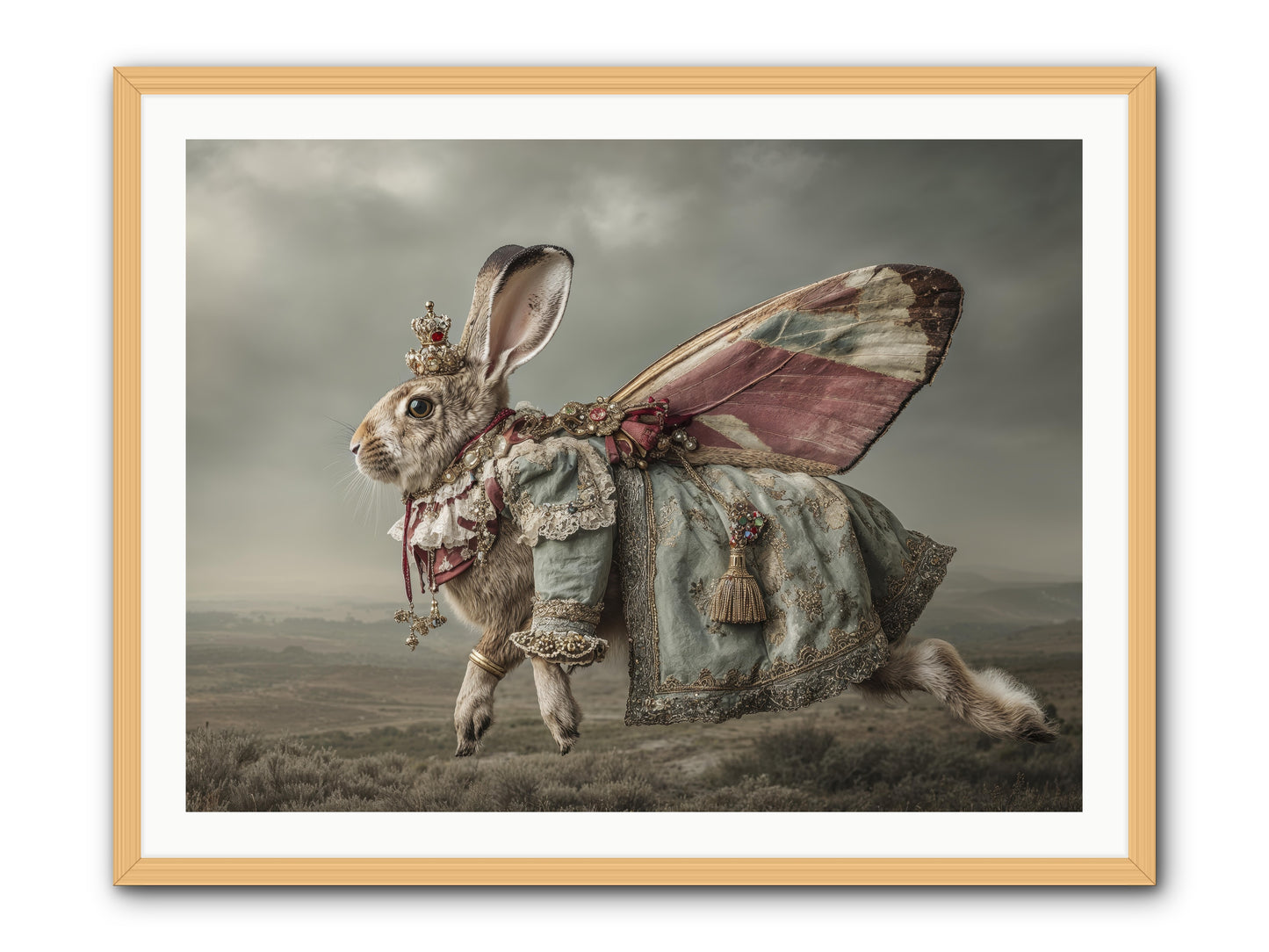 When Petals Fall Upward no.1 -- Framed Print - Natural 40x30