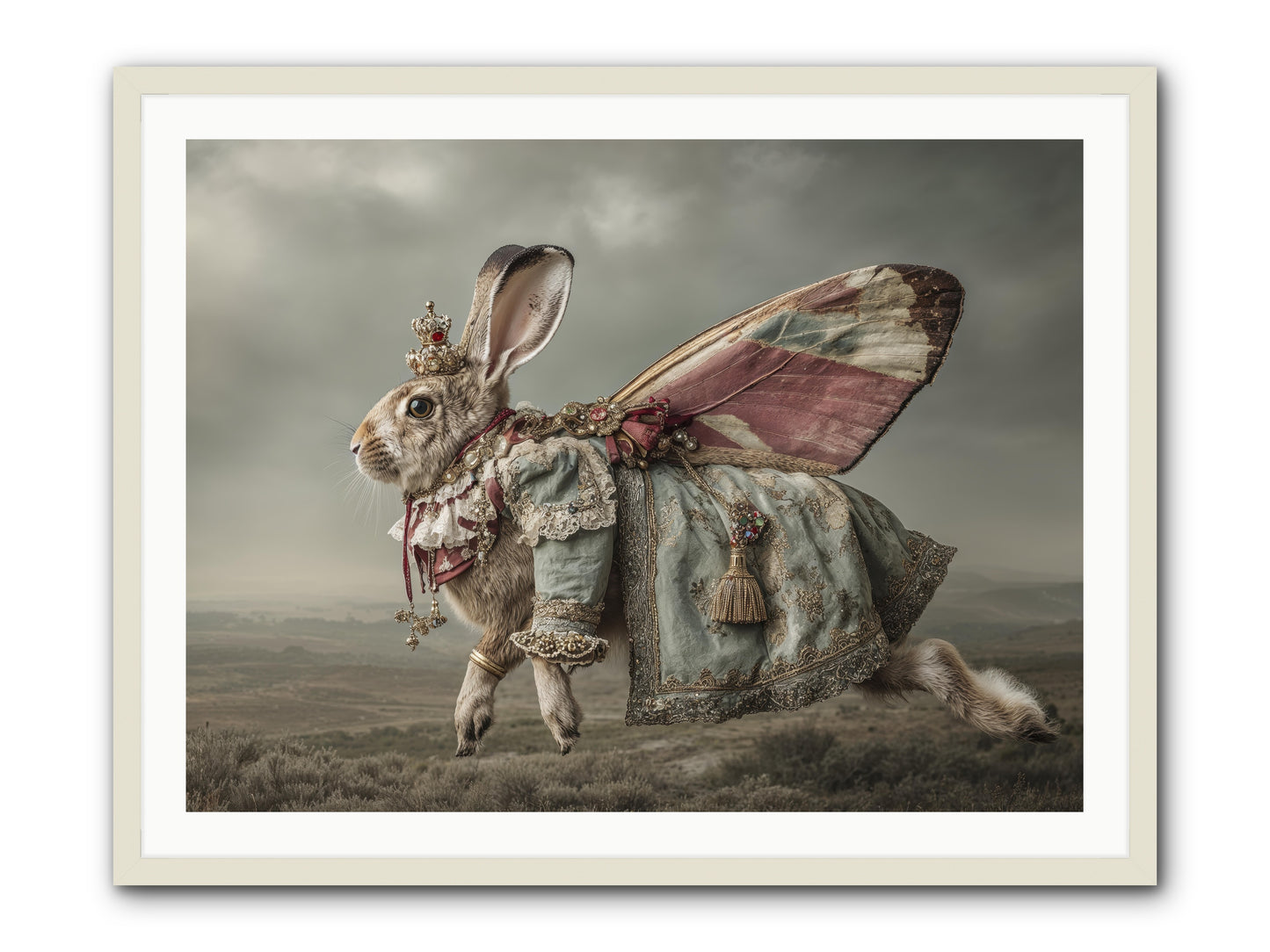 When Petals Fall Upward no.1 -- Framed Print - White 40x30