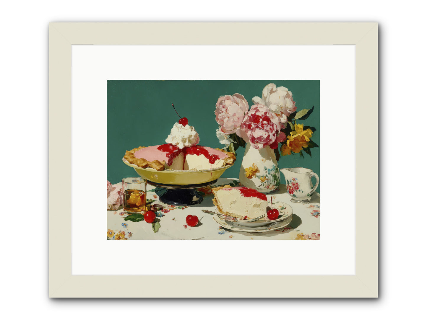 When Pie Was Paradise -- Framed Print - White 12x9