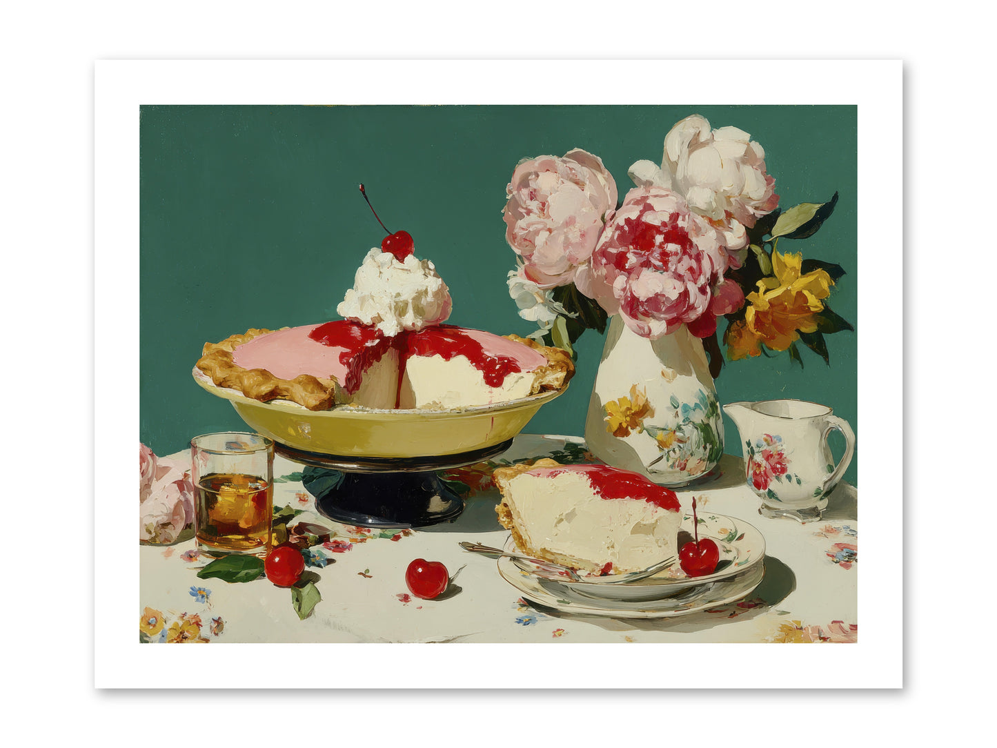 When Pie Was Paradise -- Loose Canvas Print 16x12