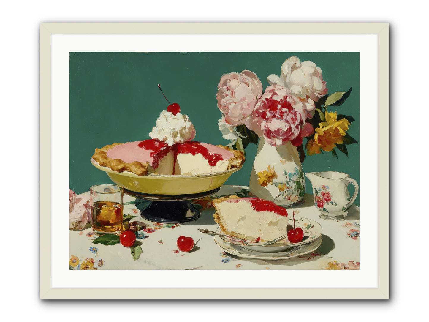 When Pie Was Paradise -- Framed Print - White 32x24