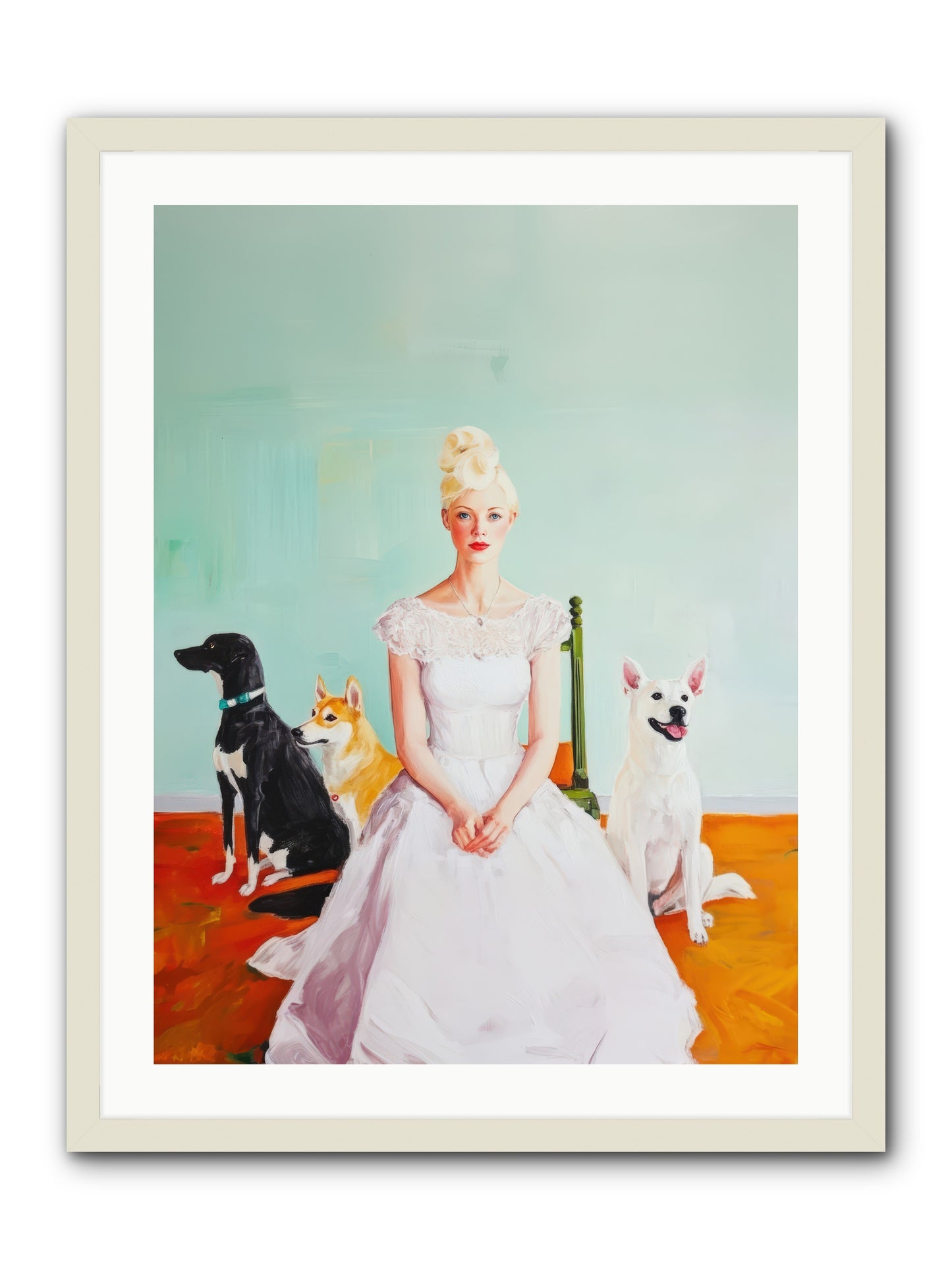 When Quiet Held WonderREZ -- Framed Print - White 24x32