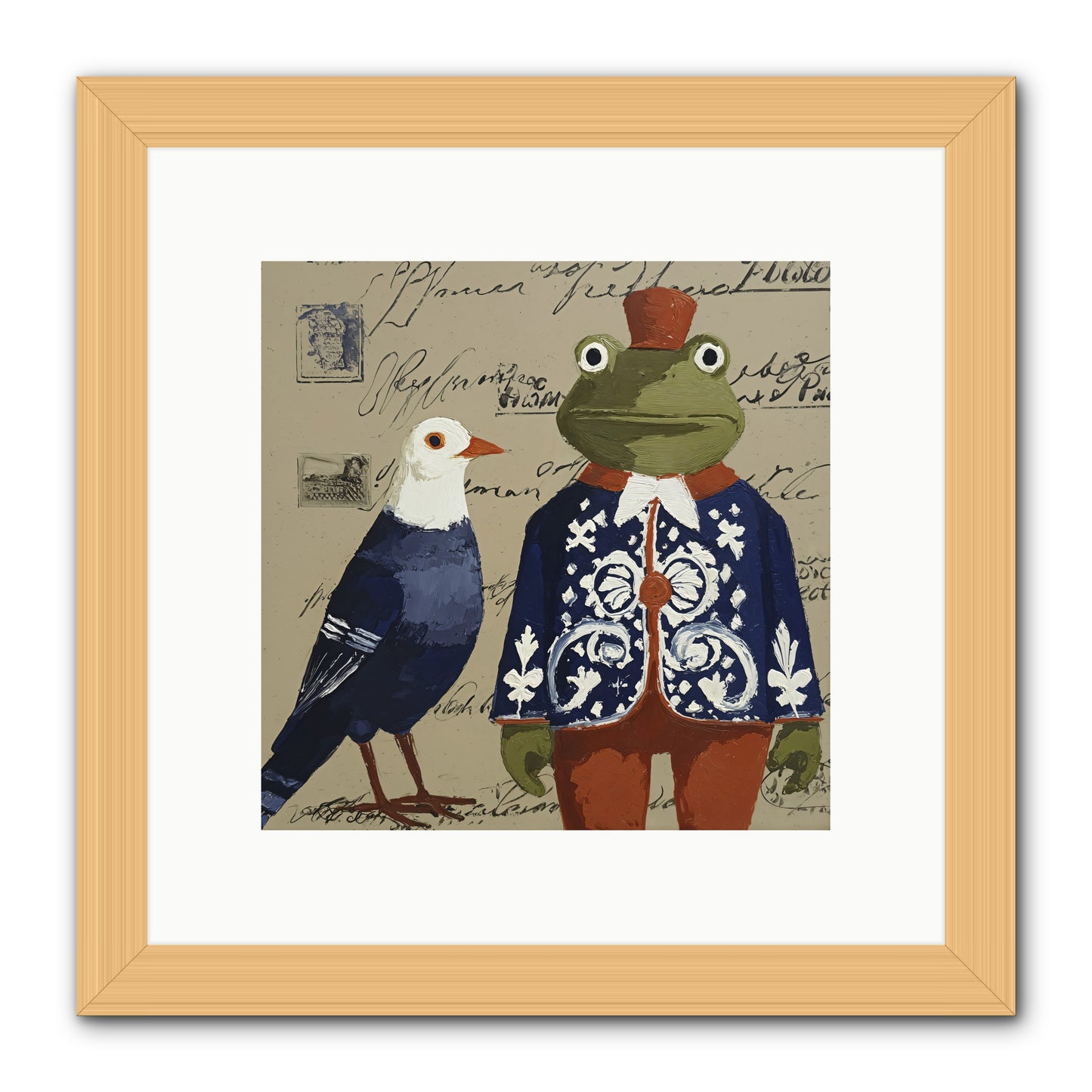 When Serendipity Enters -- Framed Print - Natural 10x10