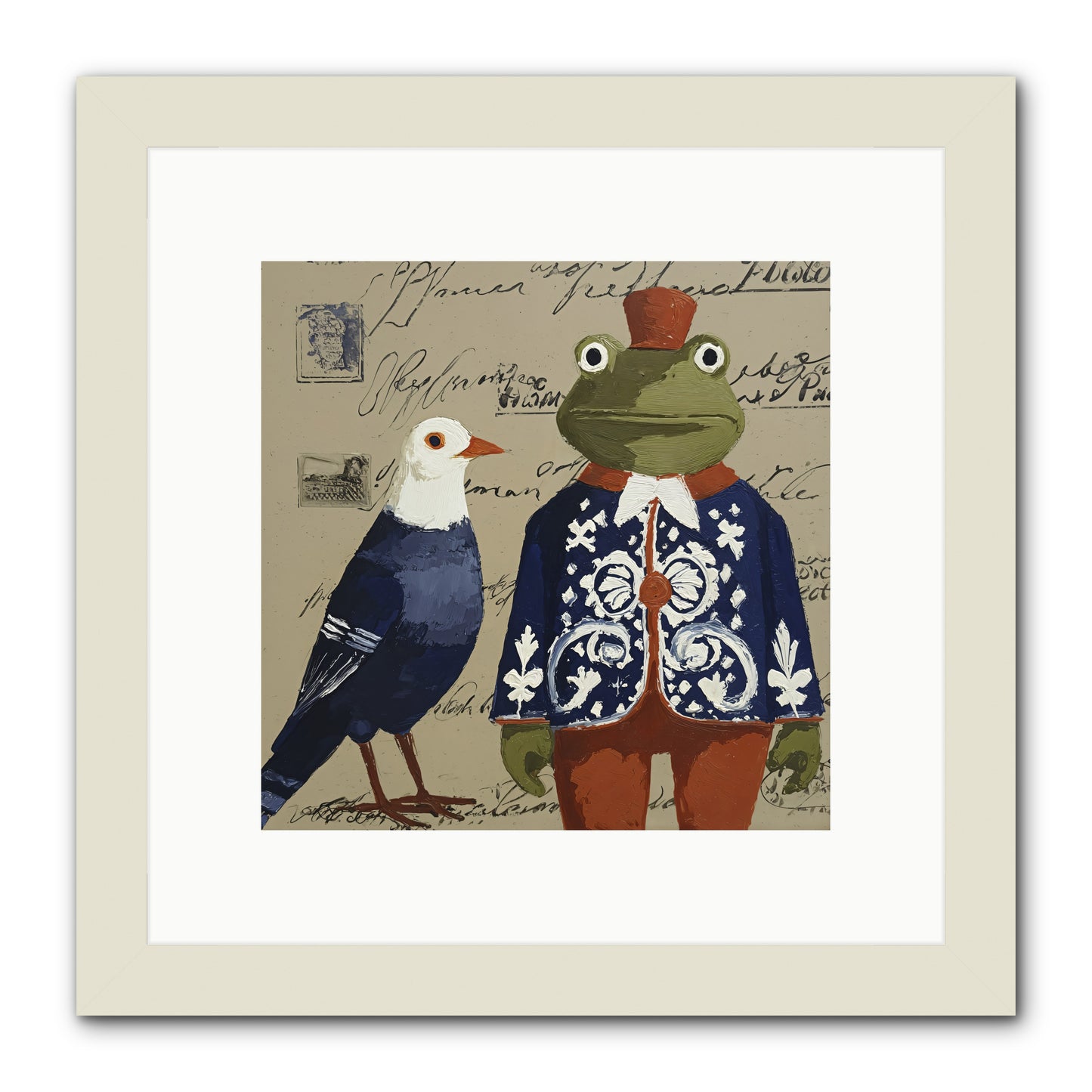 When Serendipity Enters -- Framed Print - White 10x10