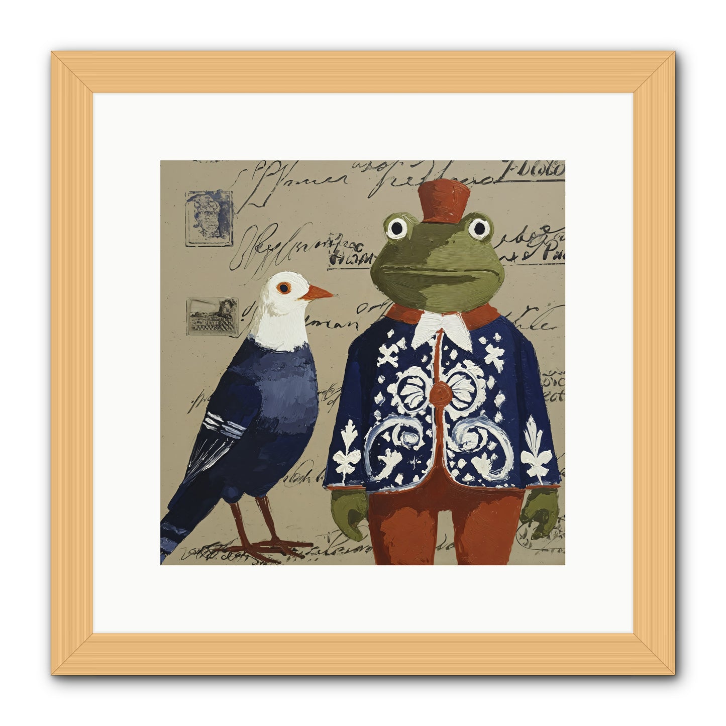 When Serendipity Enters -- Framed Print - Natural 12x12