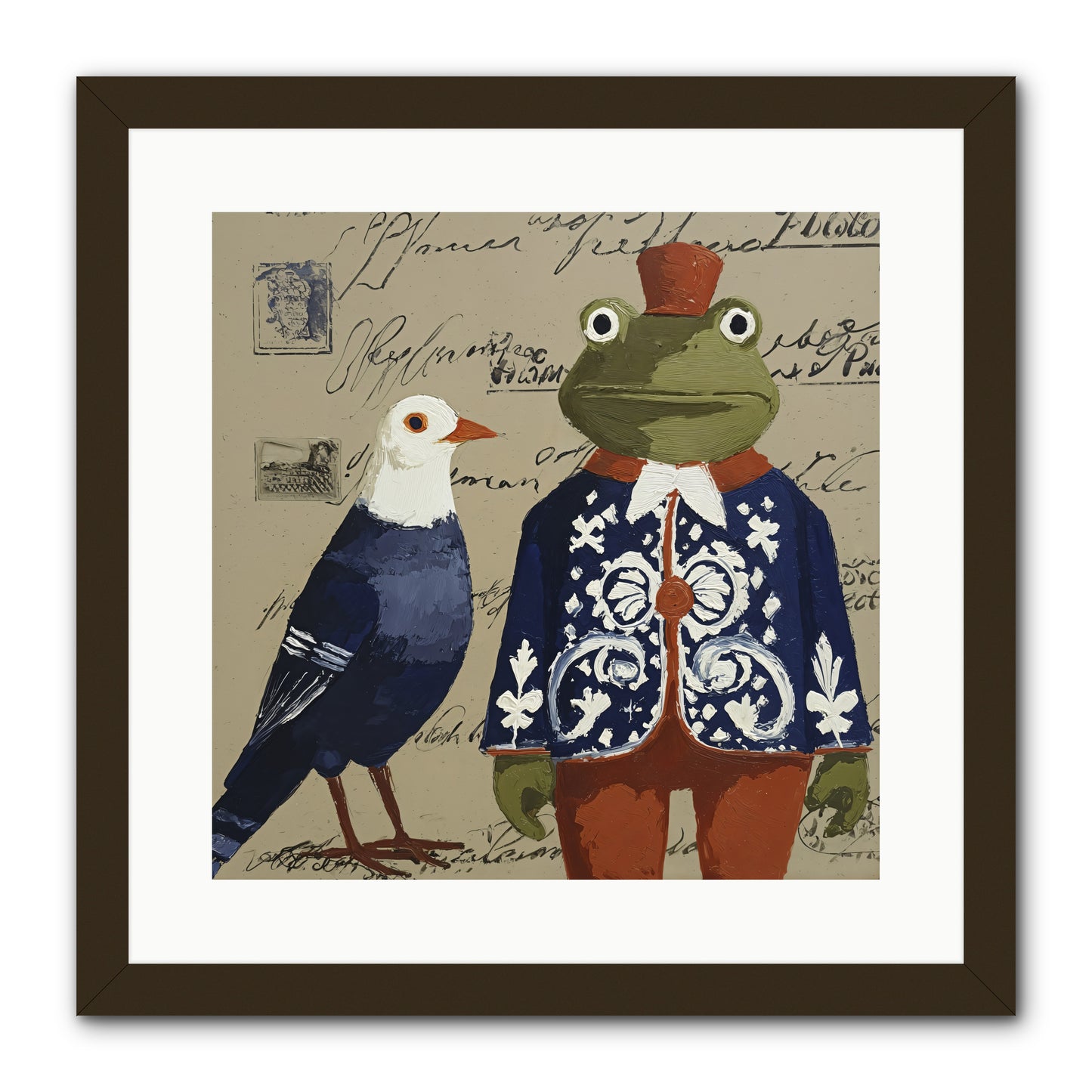 When Serendipity Enters -- Framed Print - Black 16x16