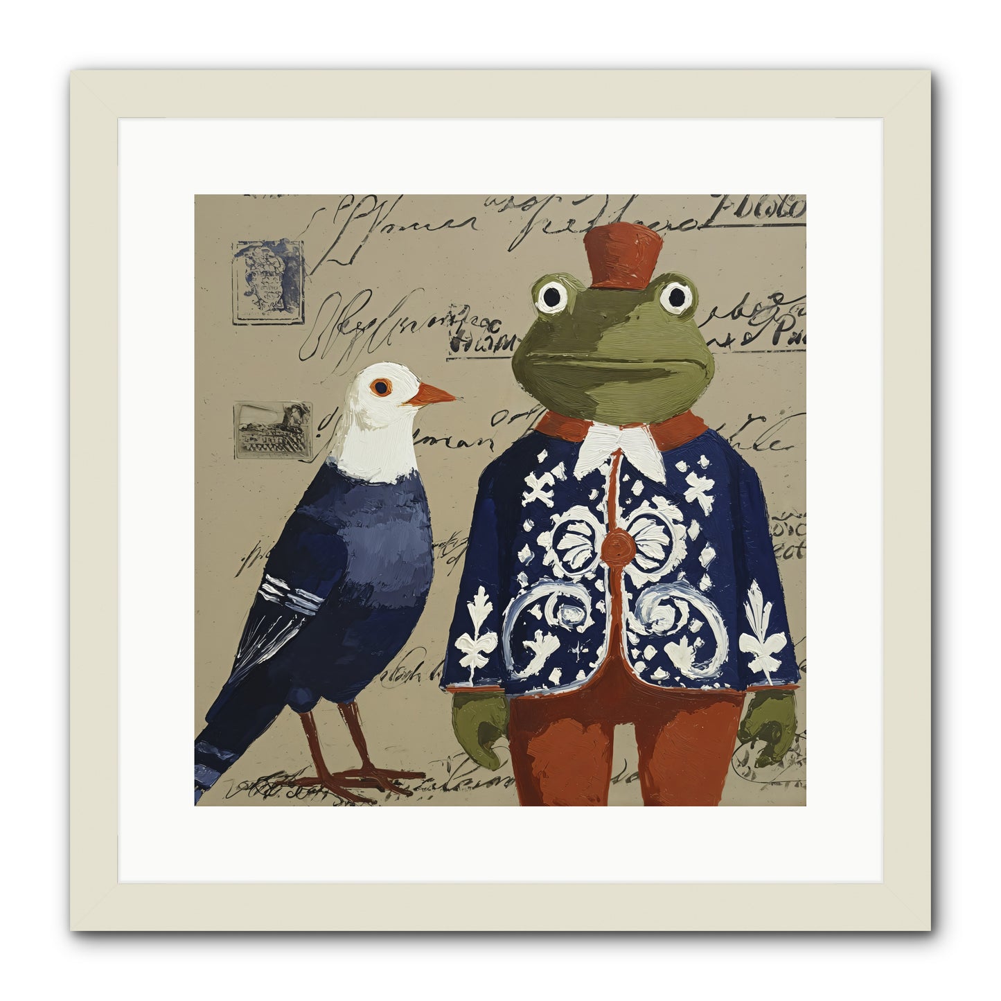 When Serendipity Enters -- Framed Print - White 16x16