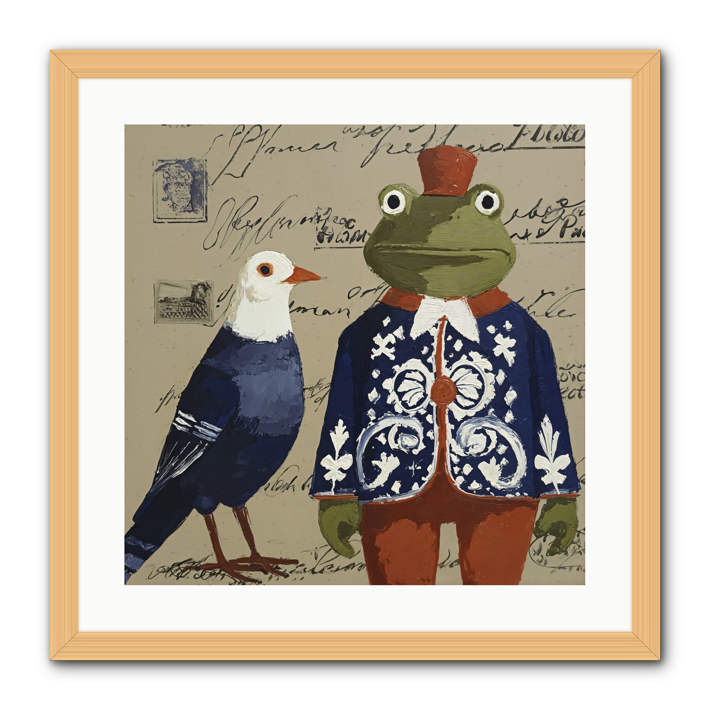 When Serendipity Enters -- Framed Print - Natural 20x20