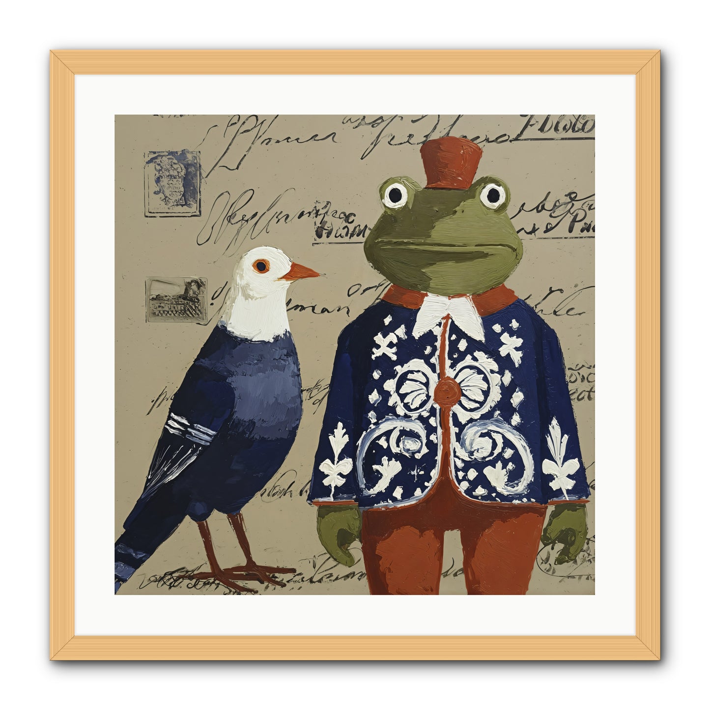 When Serendipity Enters -- Framed Print - Natural 24x24