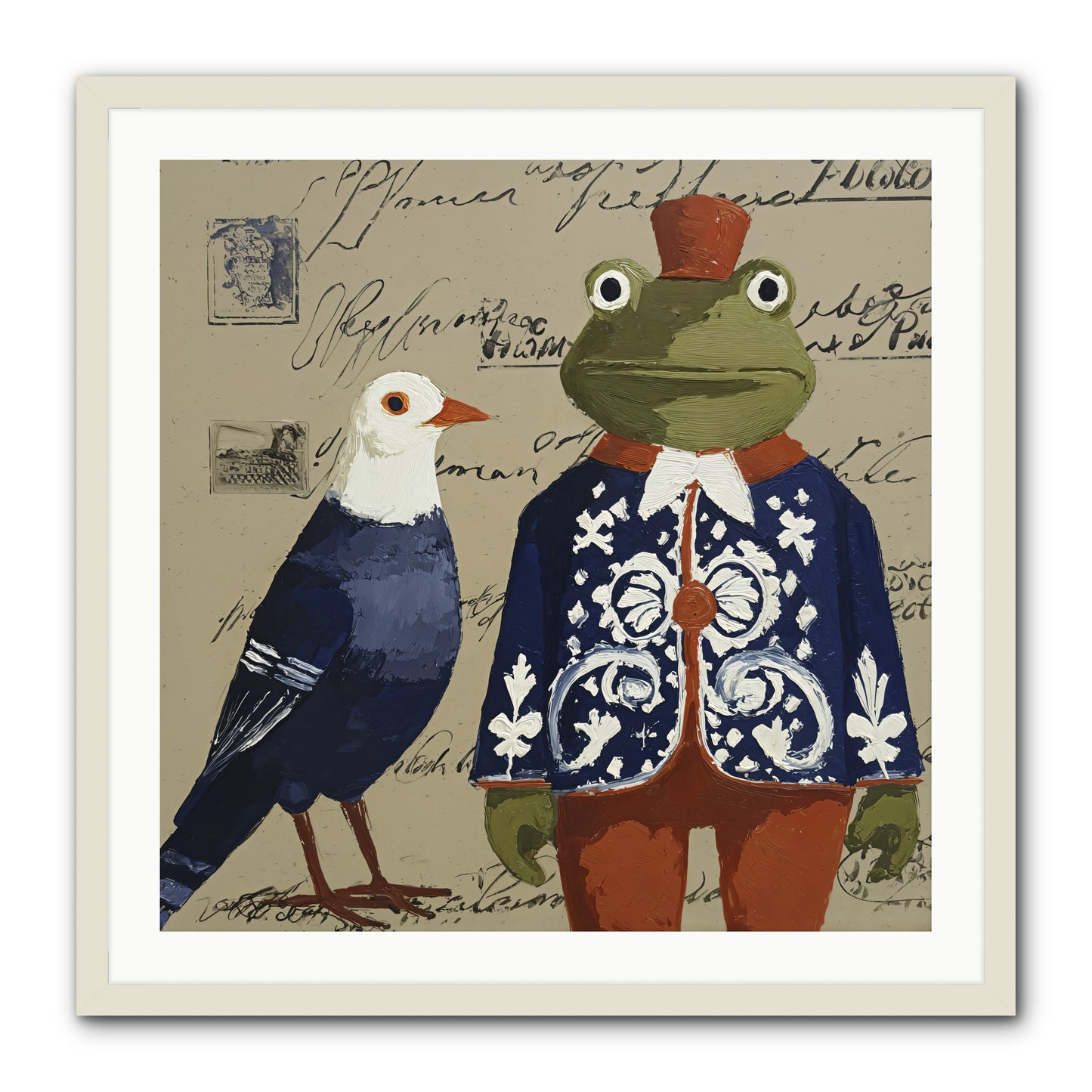 When Serendipity Enters -- Framed Print - White 30x30