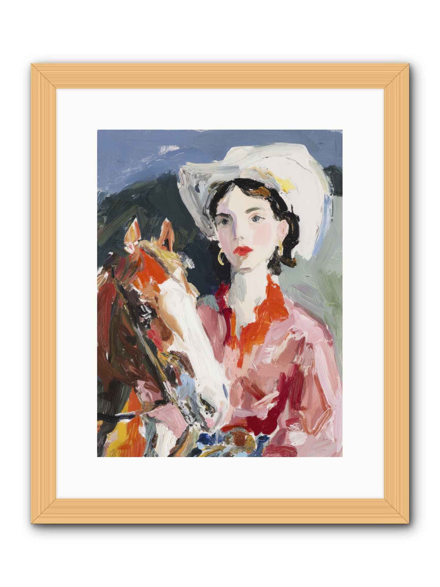When Shadows Stretched -- Framed Print - Natural 12x16