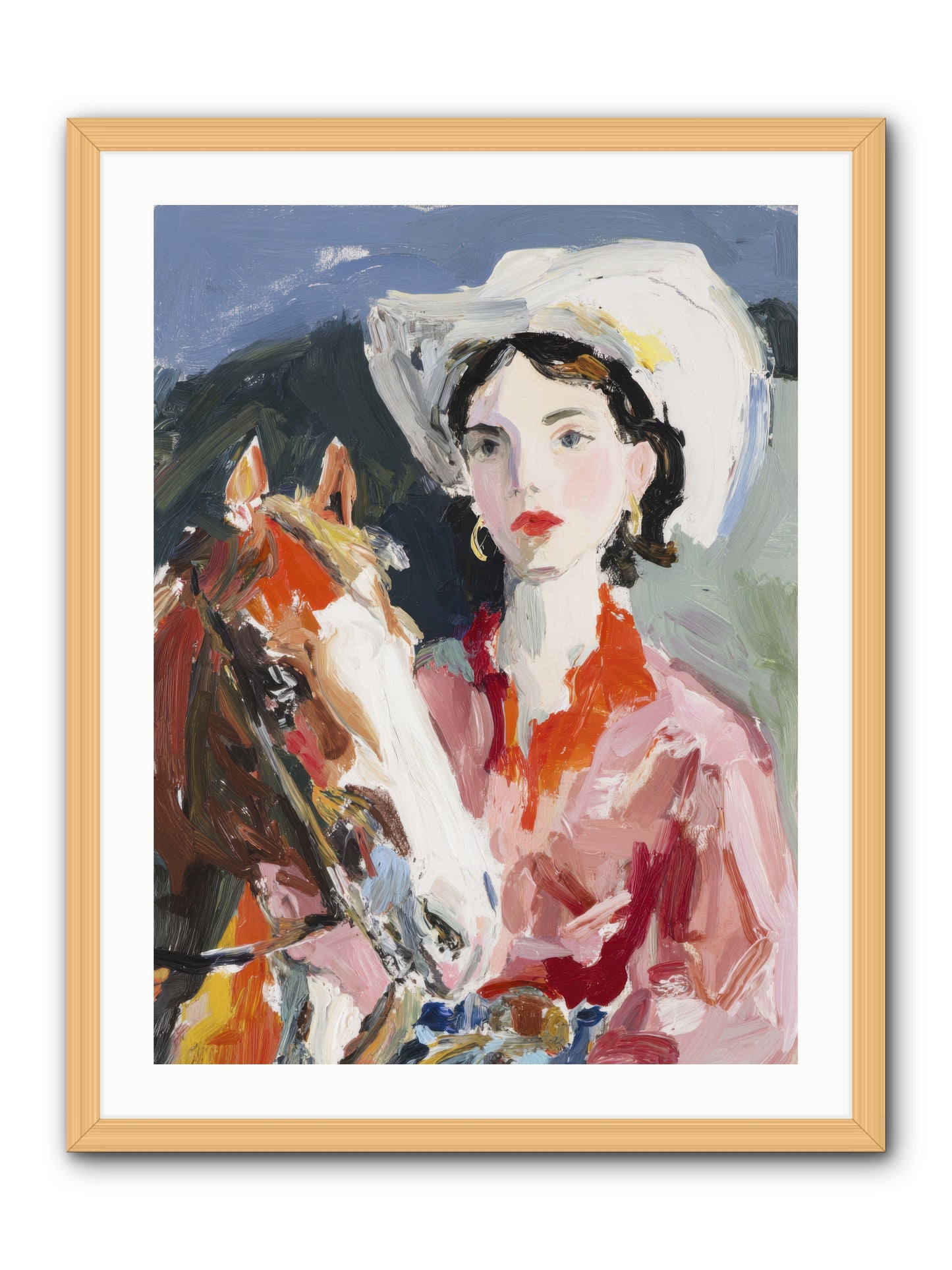 When Shadows Stretched -- Framed Print - Natural 24x32